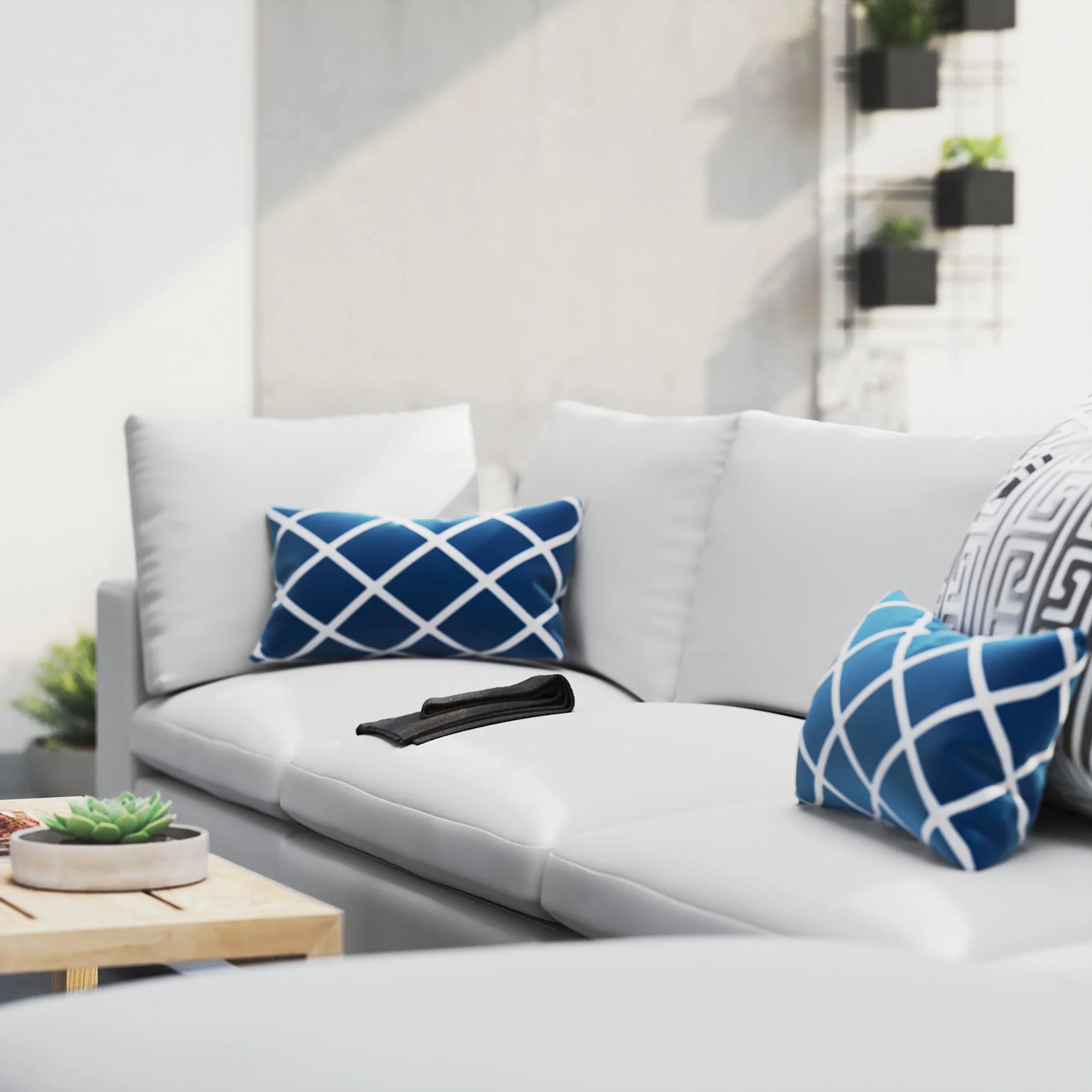 Commix 5-Piece Sunbrella® Outdoor Patio Sectional Sofa in White
