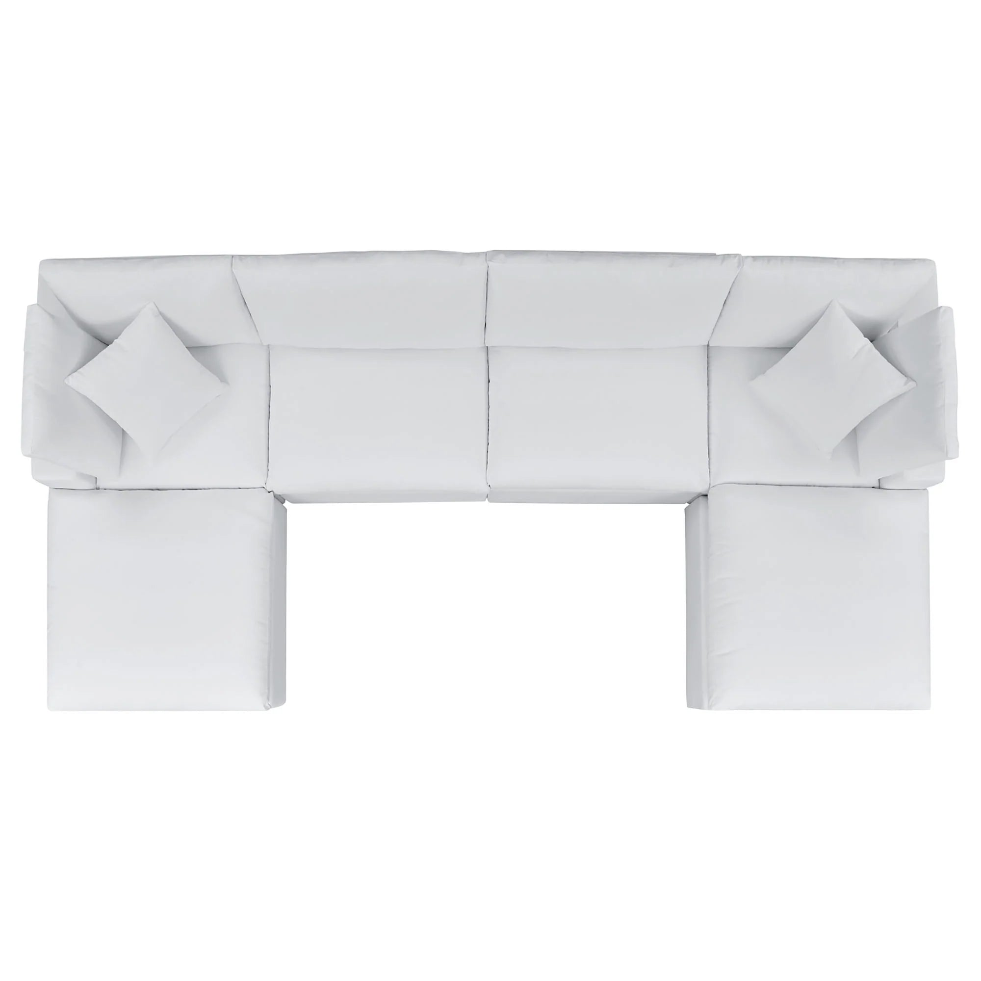 Commix 6-Piece Sunbrella® Outdoor Patio Sectional Sofa in White
