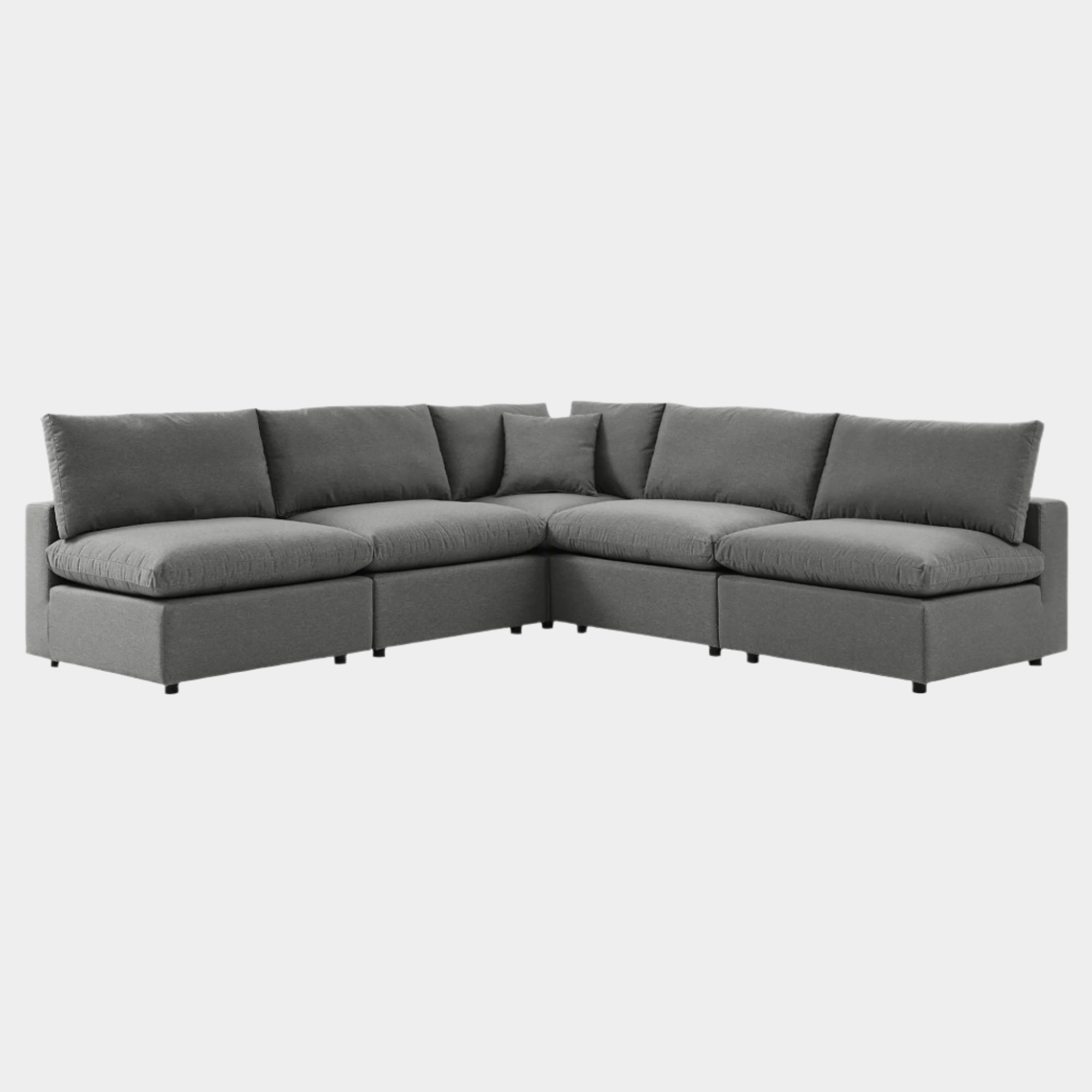 Commix 5-Piece Outdoor Patio Sectional Sofa