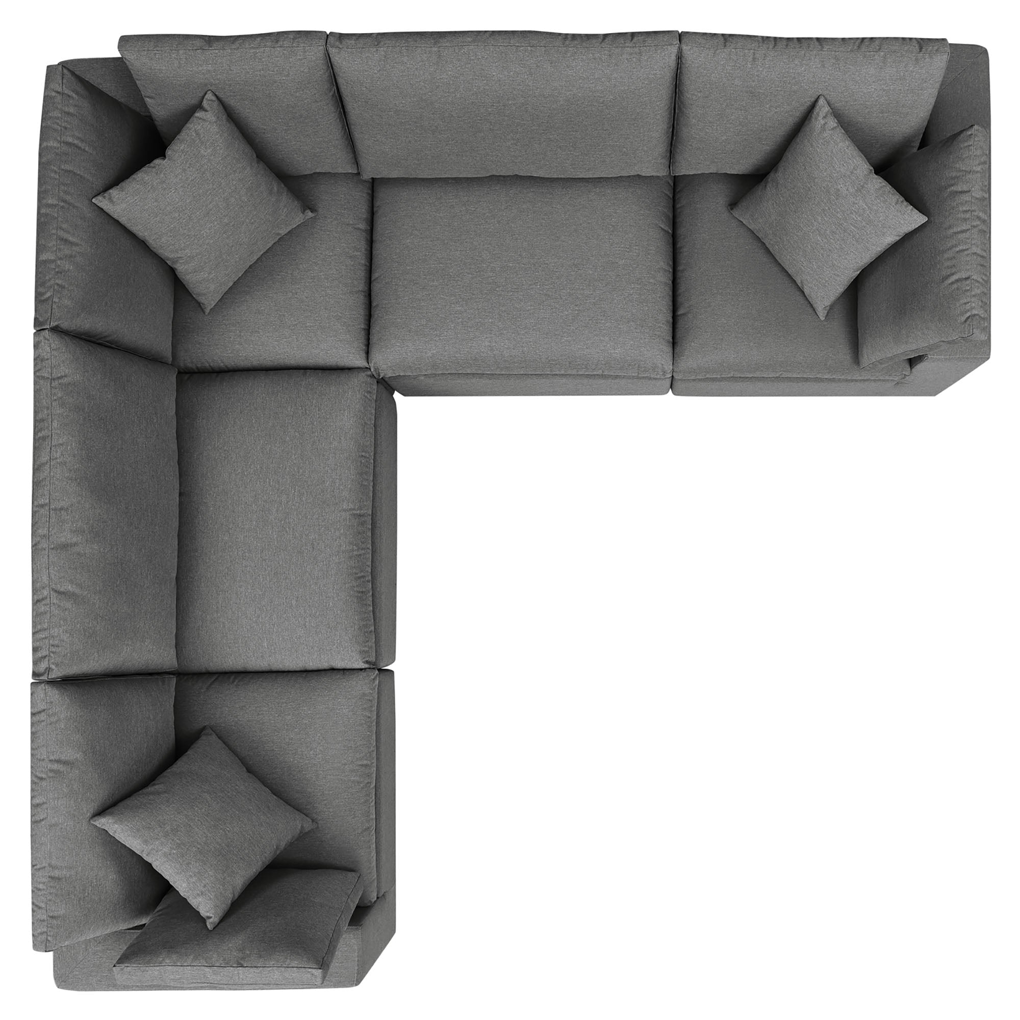 Commix 5-Piece Outdoor Patio Sectional Sofa