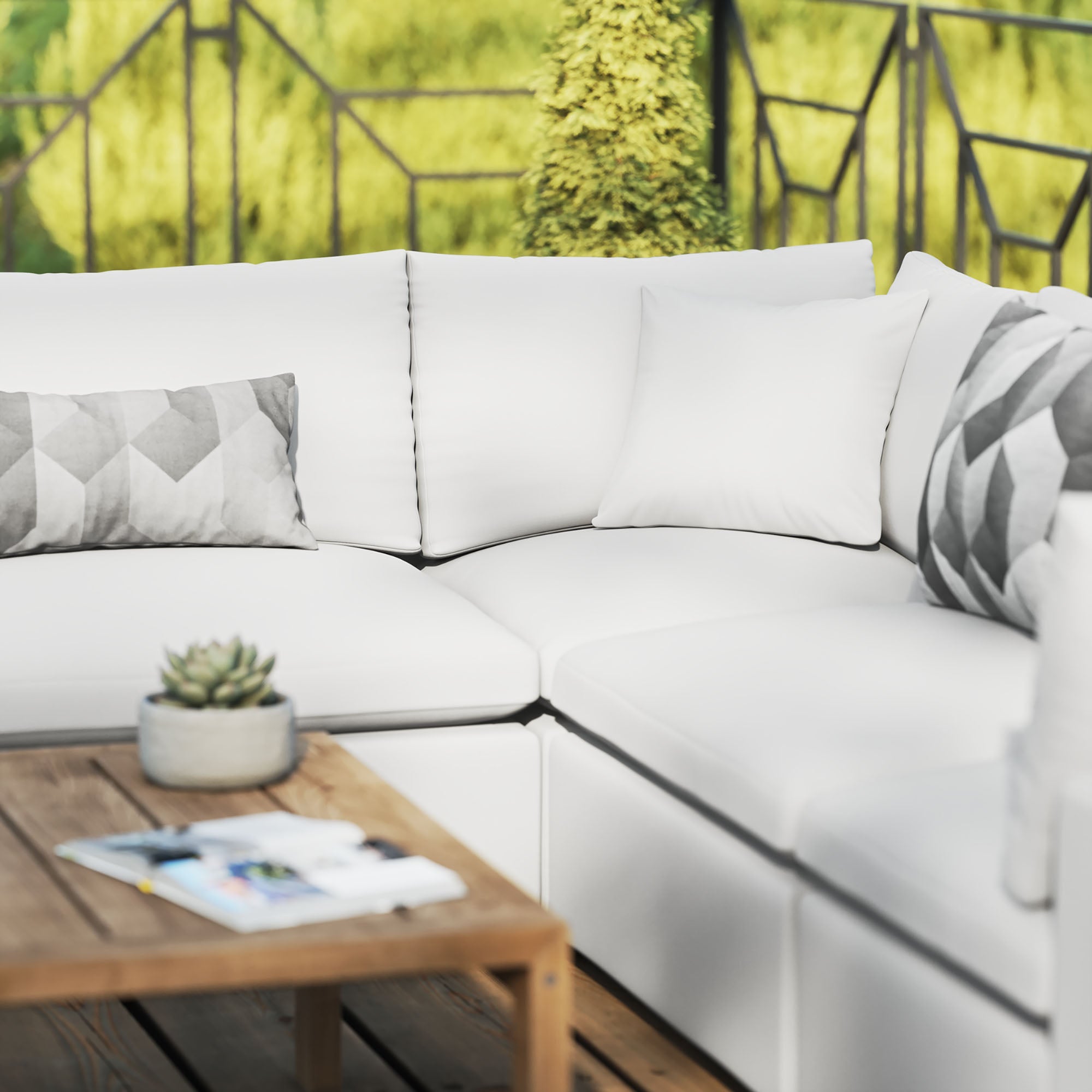 Commix 5-Piece Outdoor Patio Sectional Sofa