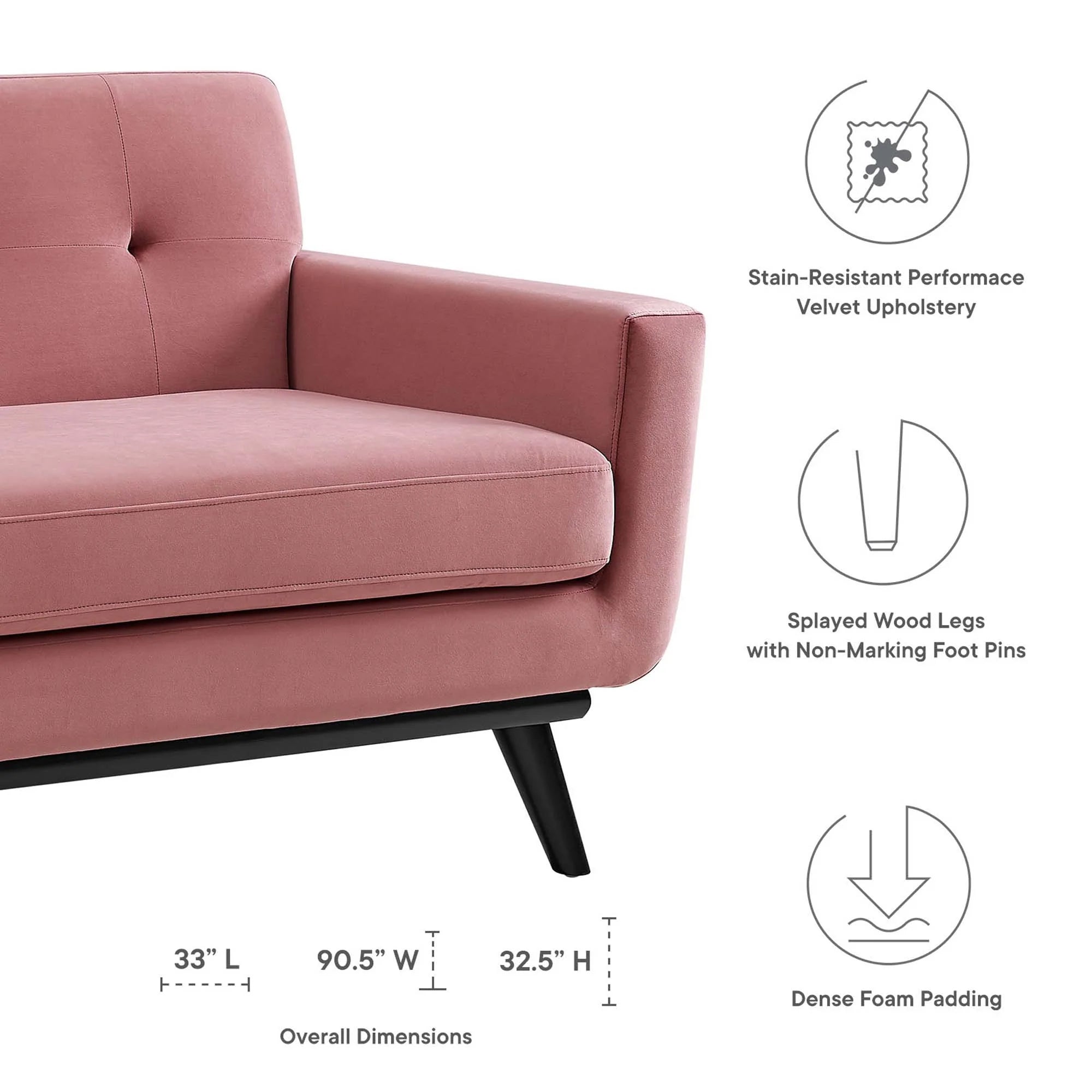 Engage Performance Velvet Sofa