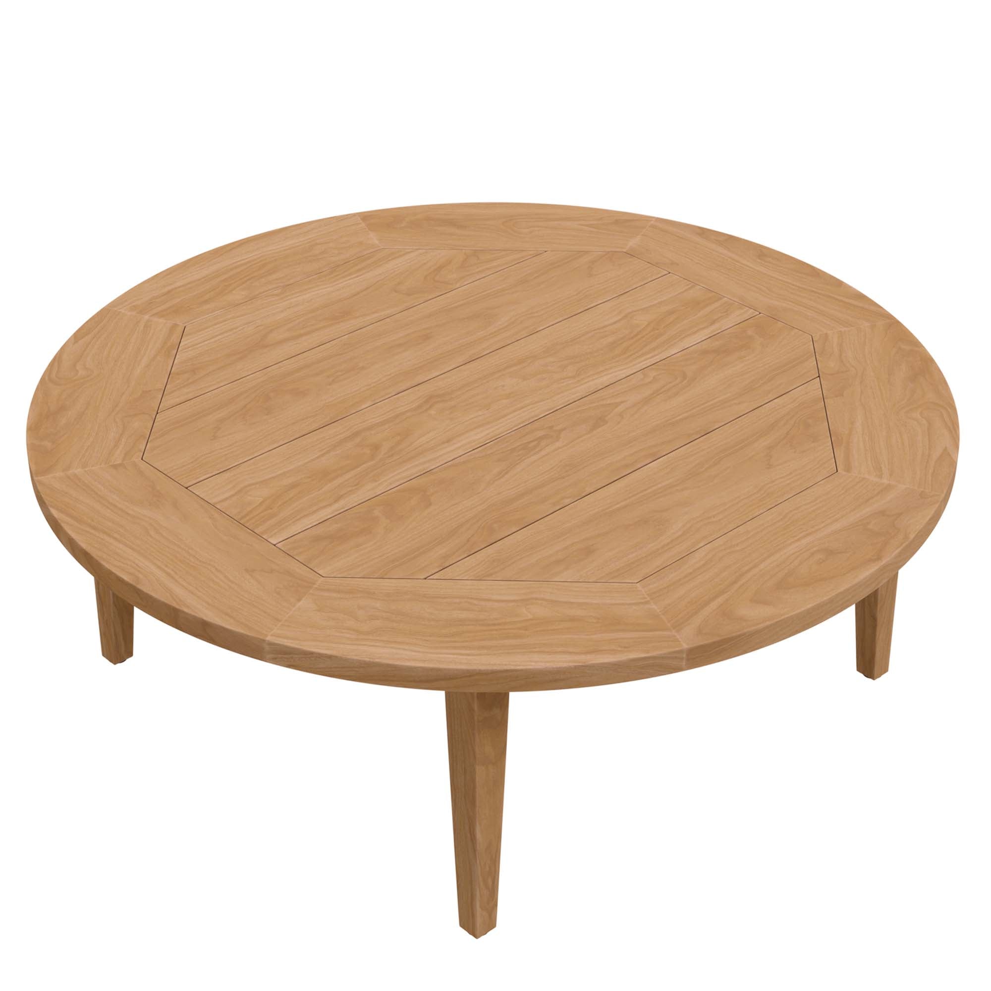 Table basse d'extérieur en bois de teck Brisbane en couleur naturelle 