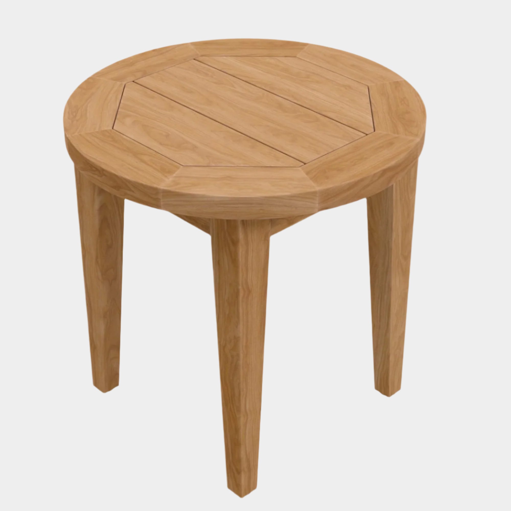 Brisbane Teak Wood Outdoor Patio Side Table in Natural