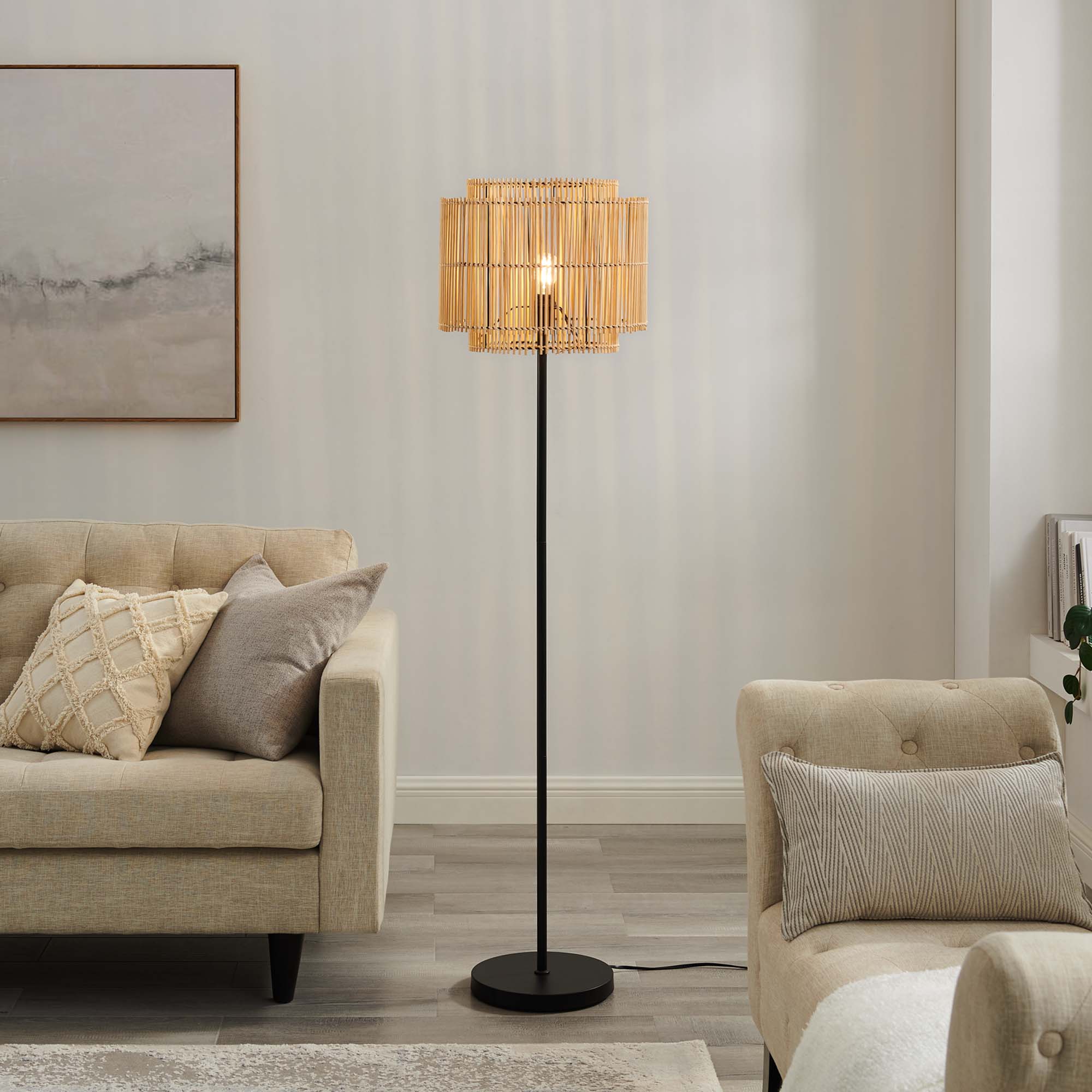 Nourish Bamboo Floor Lamp in Natural