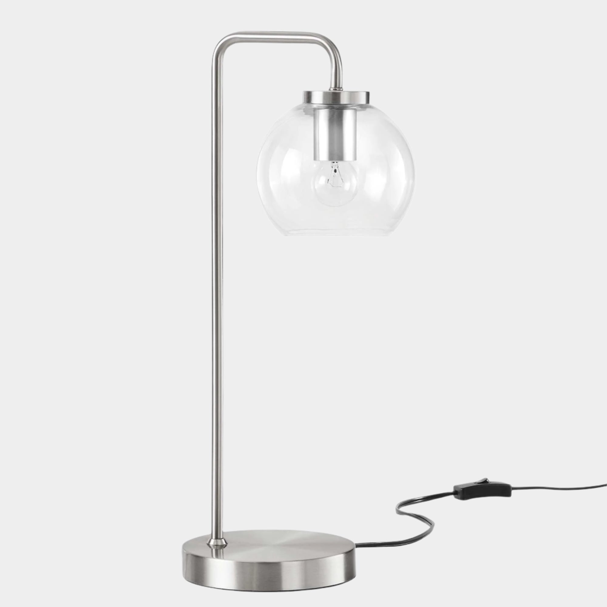 Silo Glass Globe Glass and Metal Table Lamp