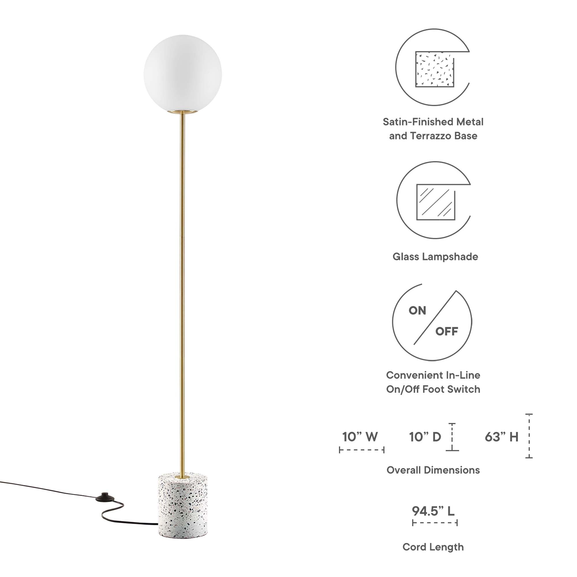 Logic Terrazzo Floor Lamp in White