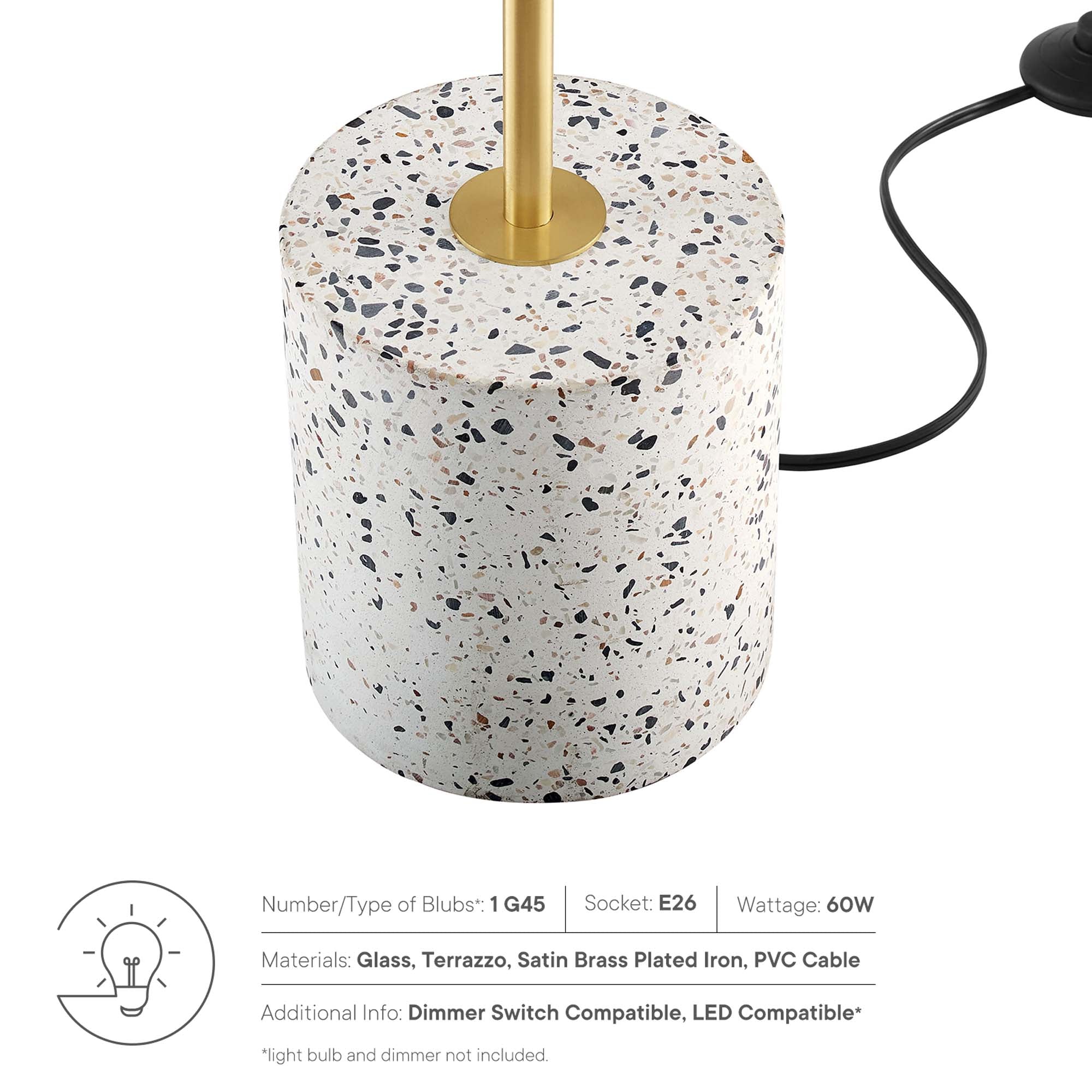 Logic Terrazzo Floor Lamp in White