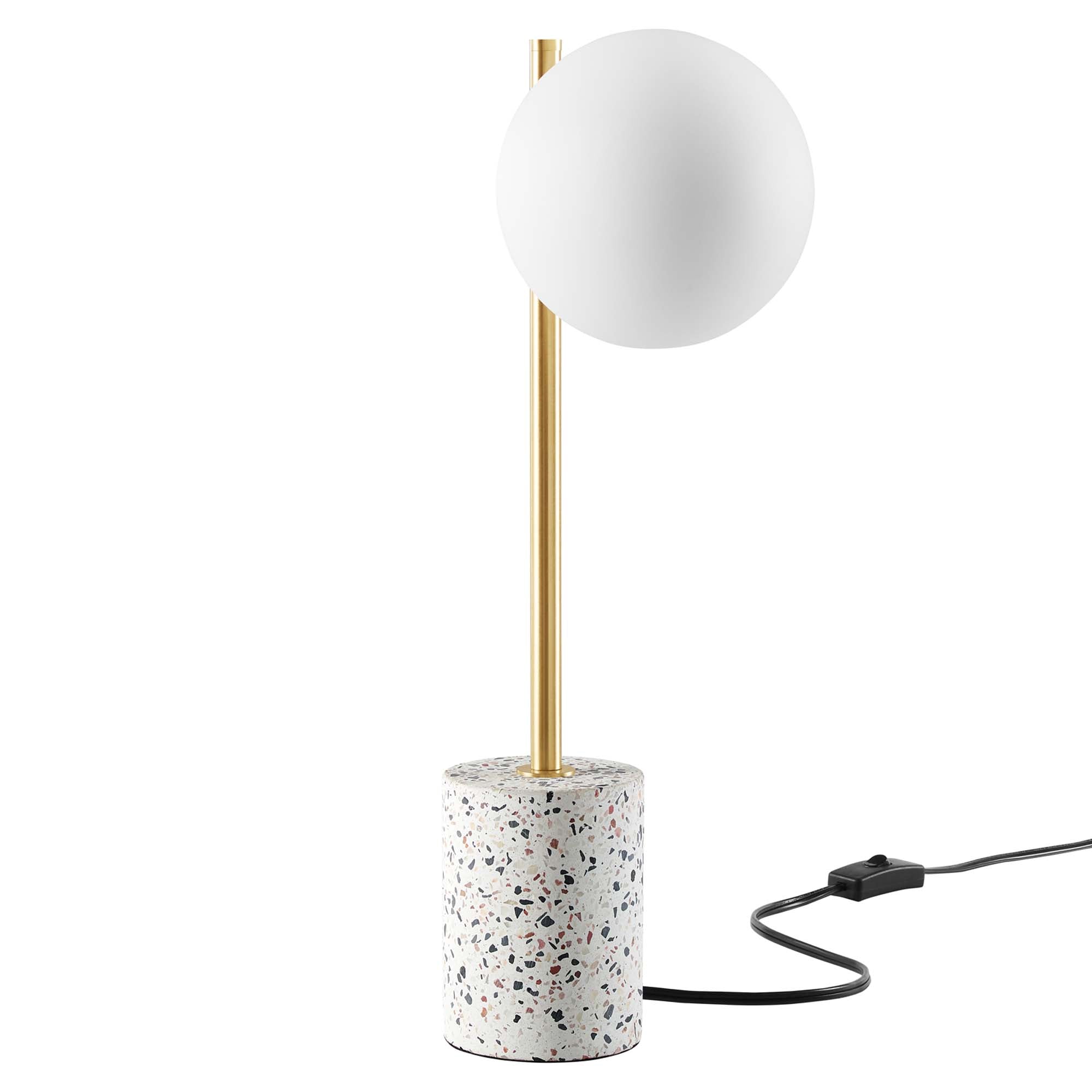 Logic Terrazzo Table Lamp in White