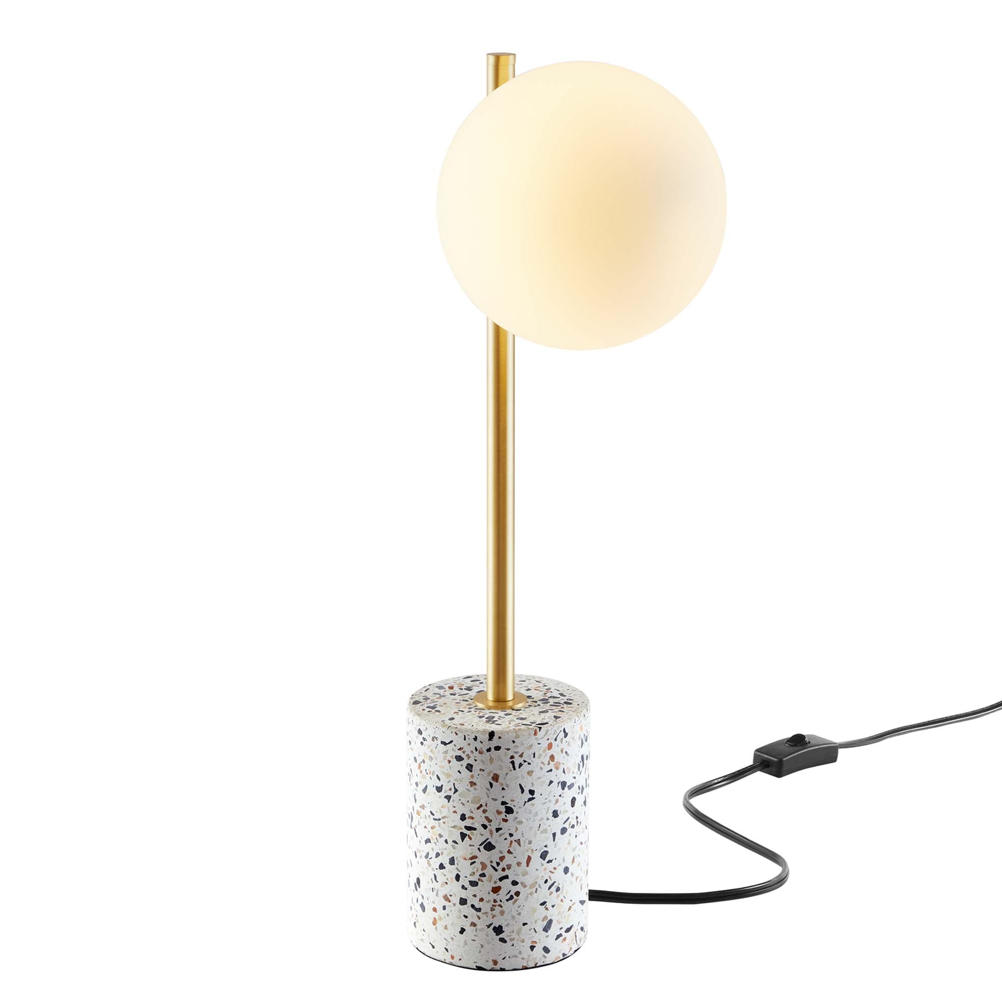 Logic Terrazzo Table Lamp in White