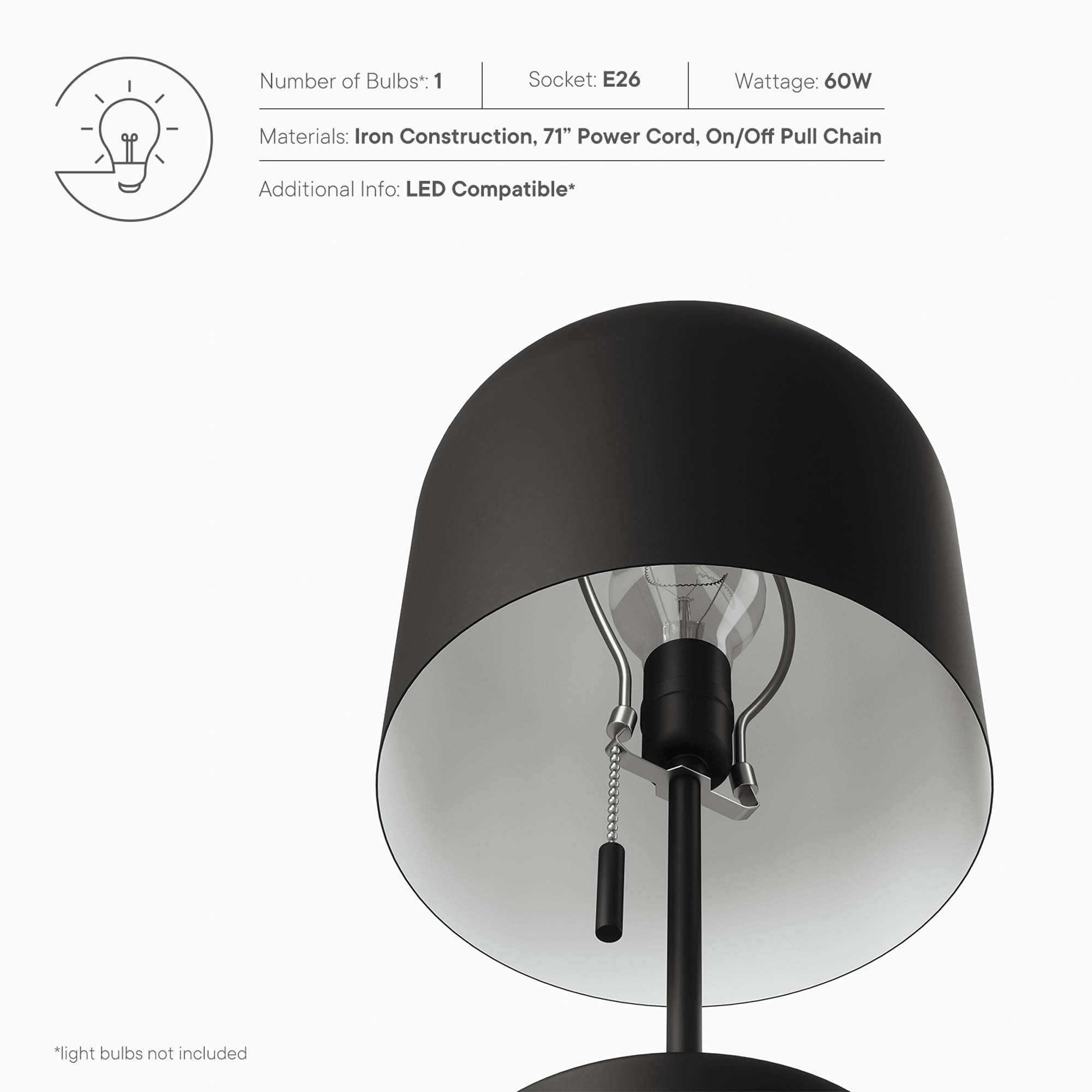 Lampe de table Avenue en noir