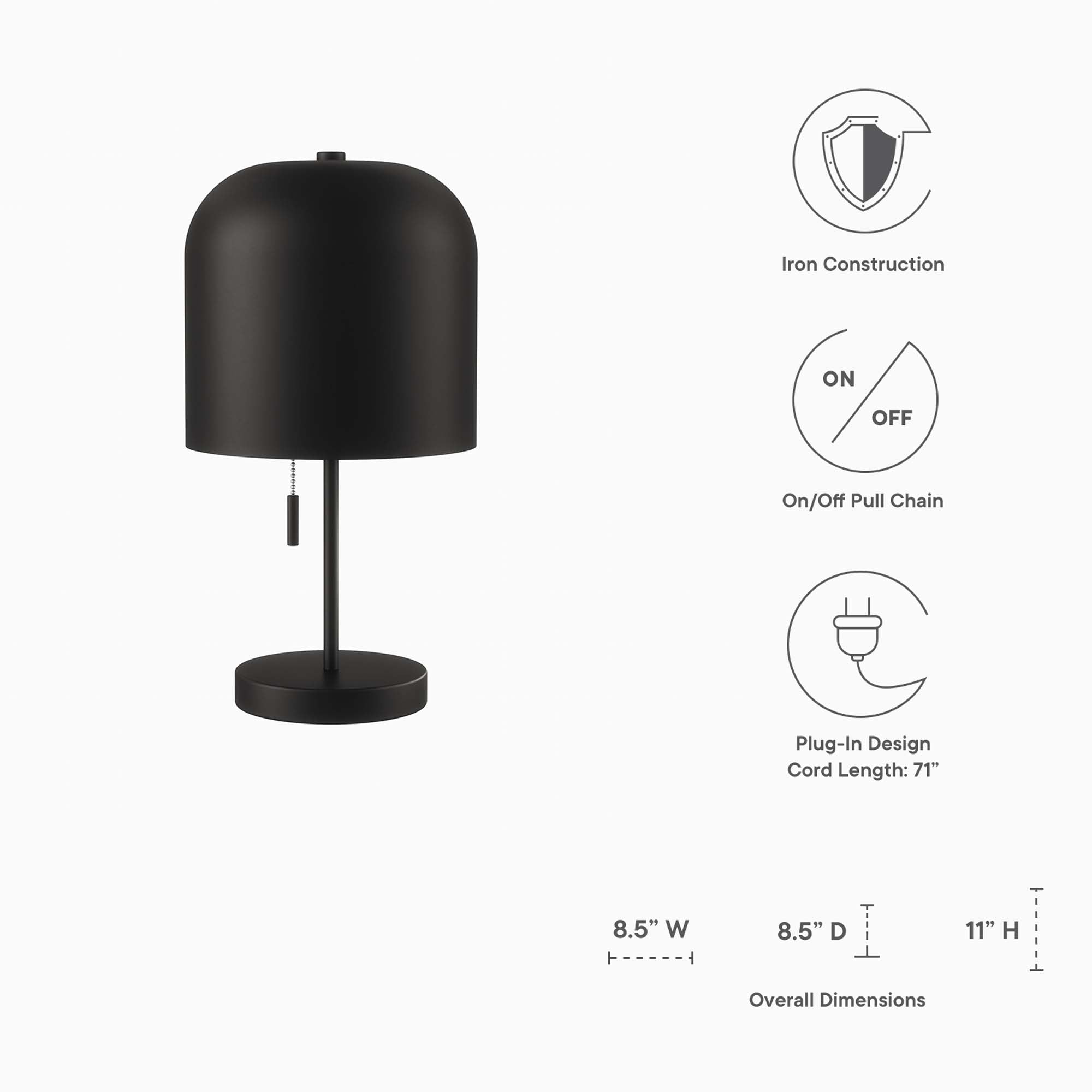 Lampe de table Avenue en noir