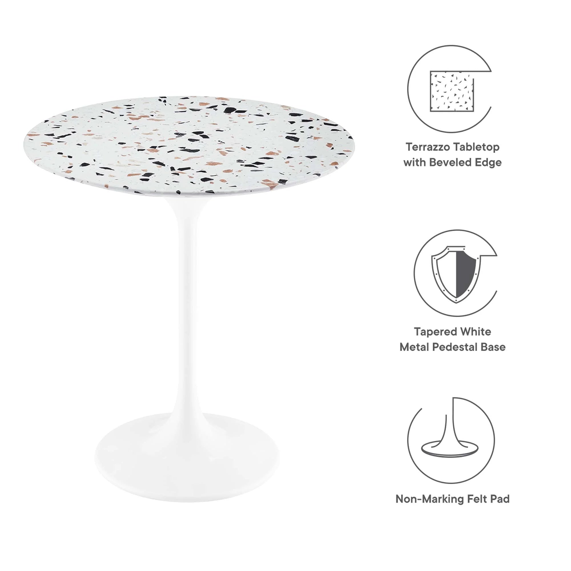 Lippa Round Terrazzo Side Table