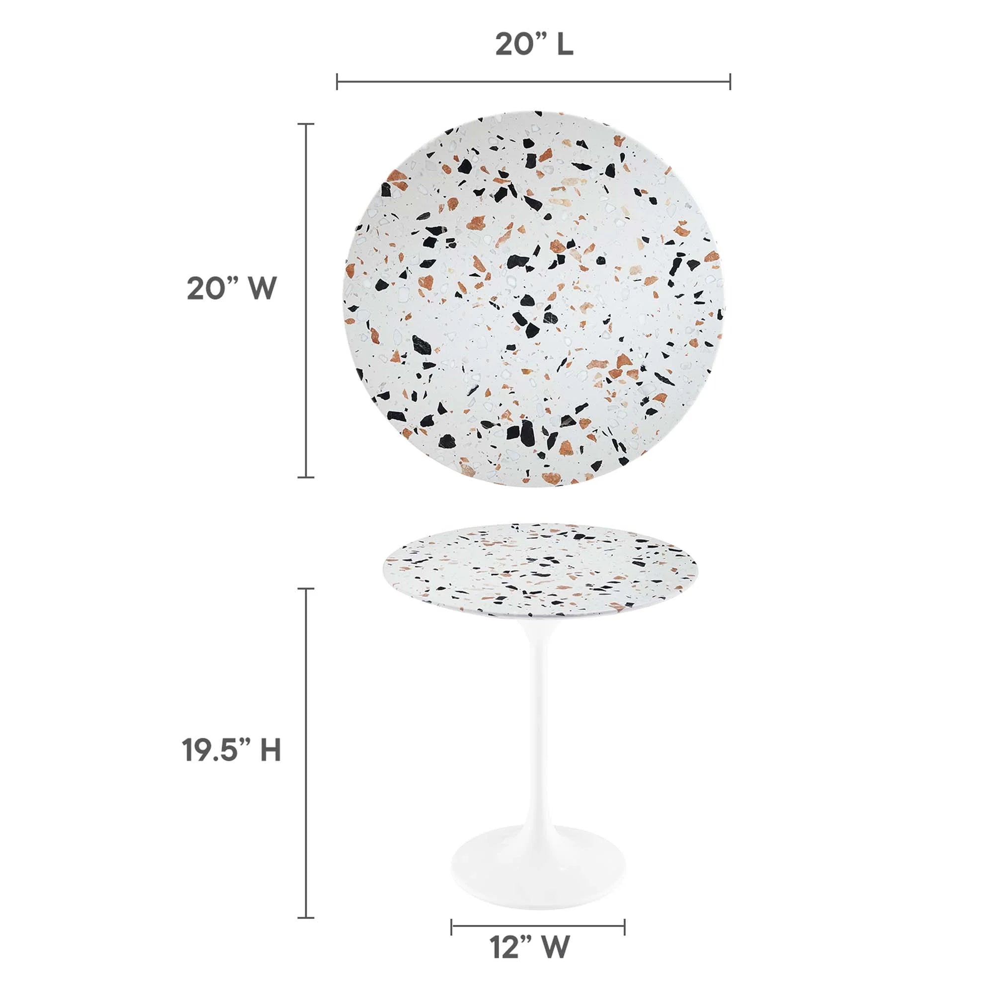 Lippa Round Terrazzo Side Table