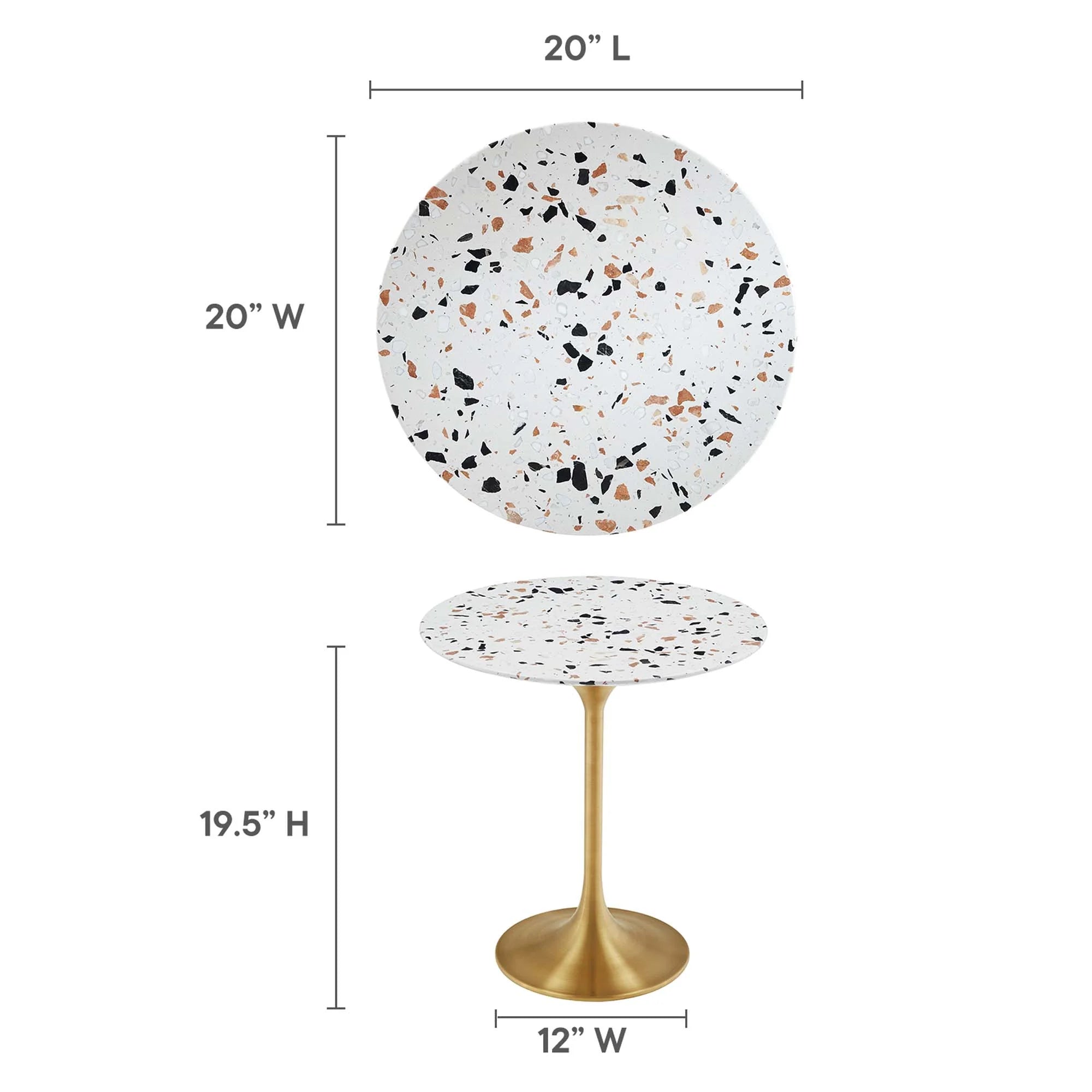 Lippa Round Terrazzo Side Table