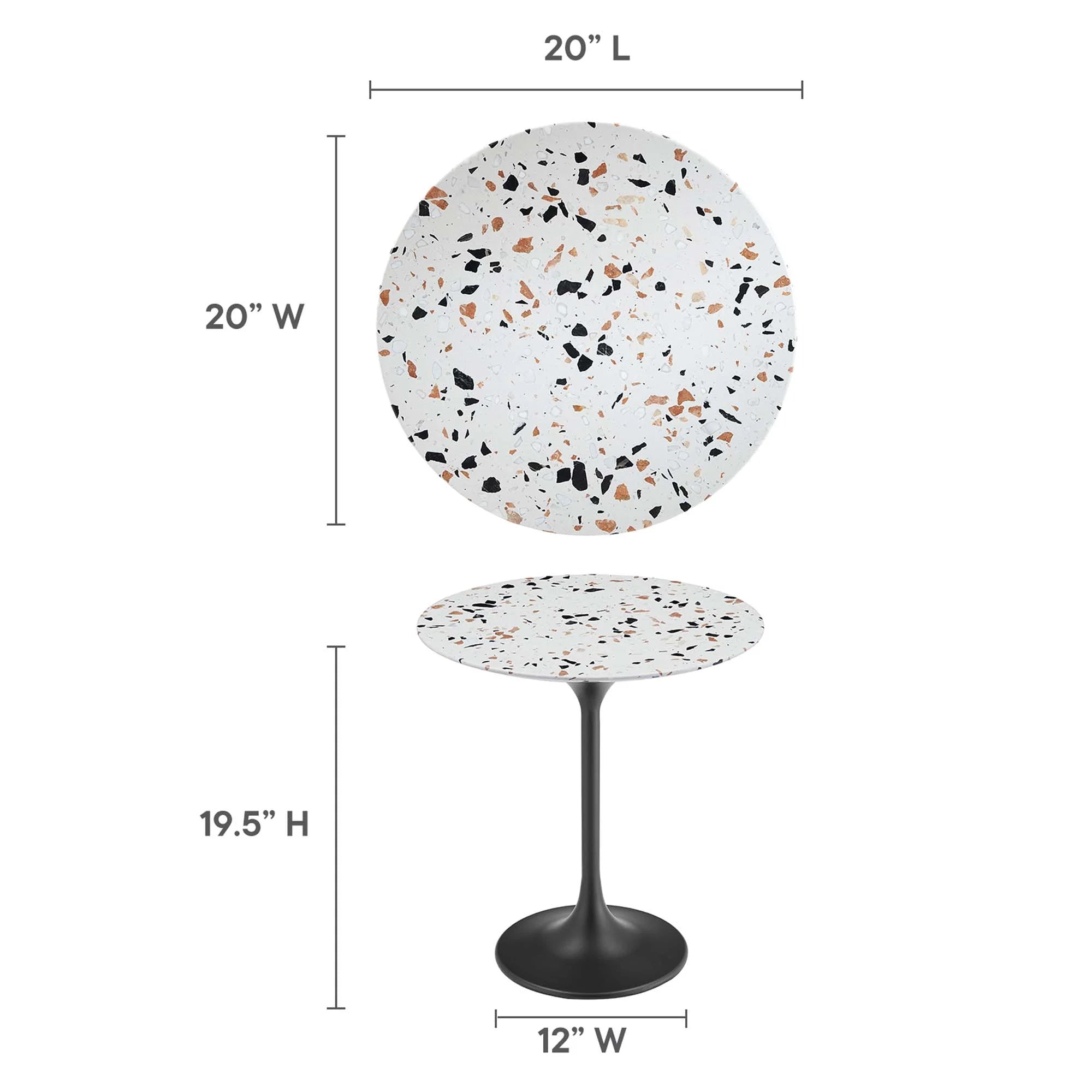 Lippa Round Terrazzo Side Table