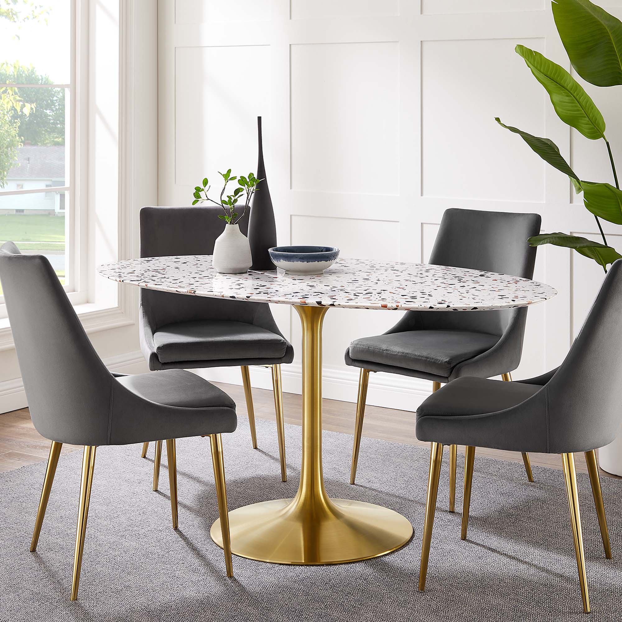 Lippa Oval Terrazzo Dining Table