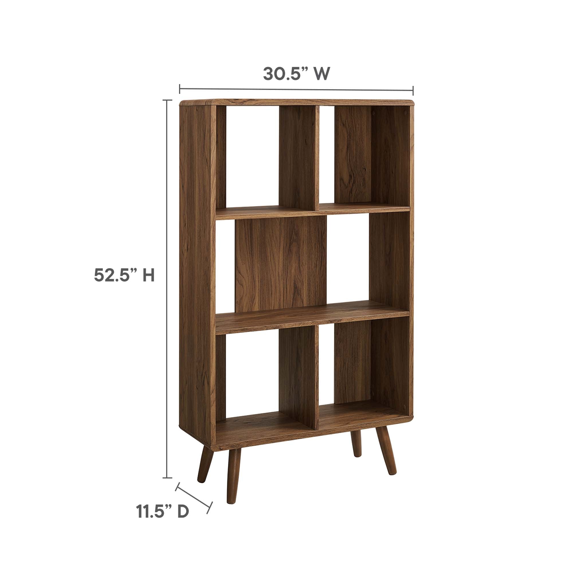 Transmit 5 Shelf Wood Grain Bookcase