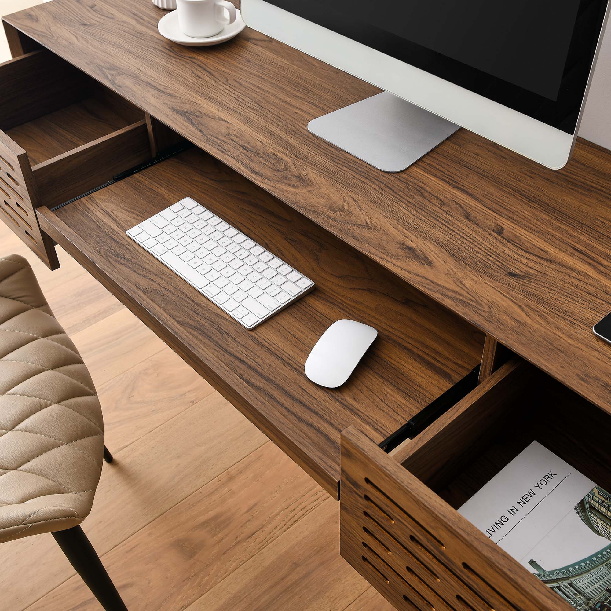 Merit Wall Mount Wood Office Desk