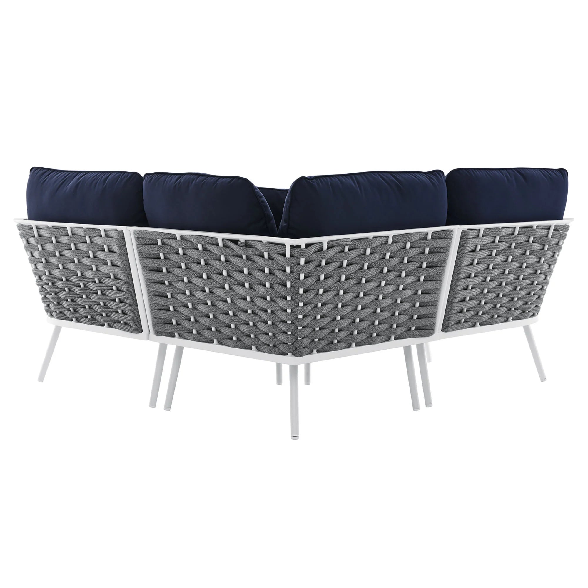 Stance Outdoor Patio Aluminum Small Sectional Sofa