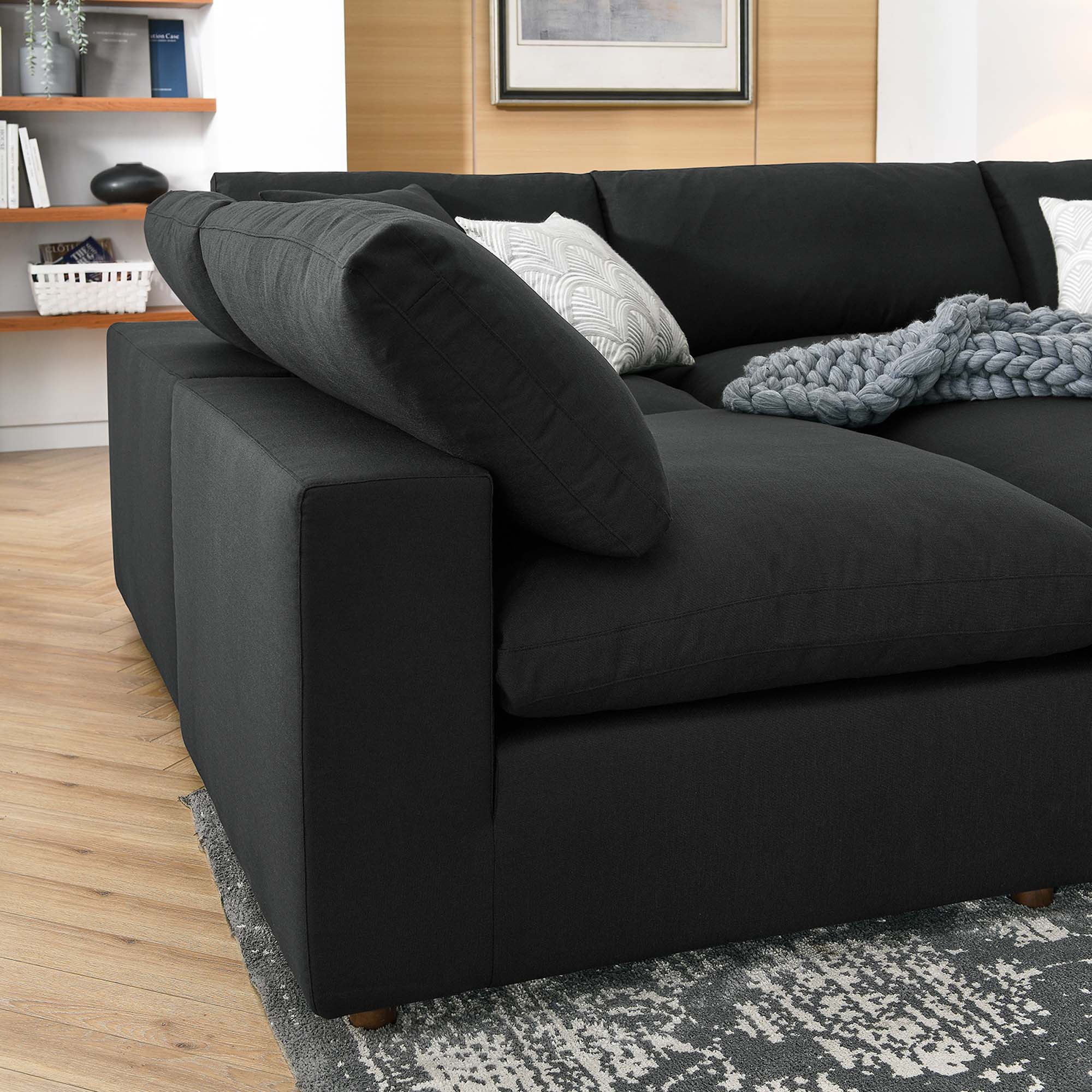 Chaise sans accoudoirs rembourrée en duvet Commix