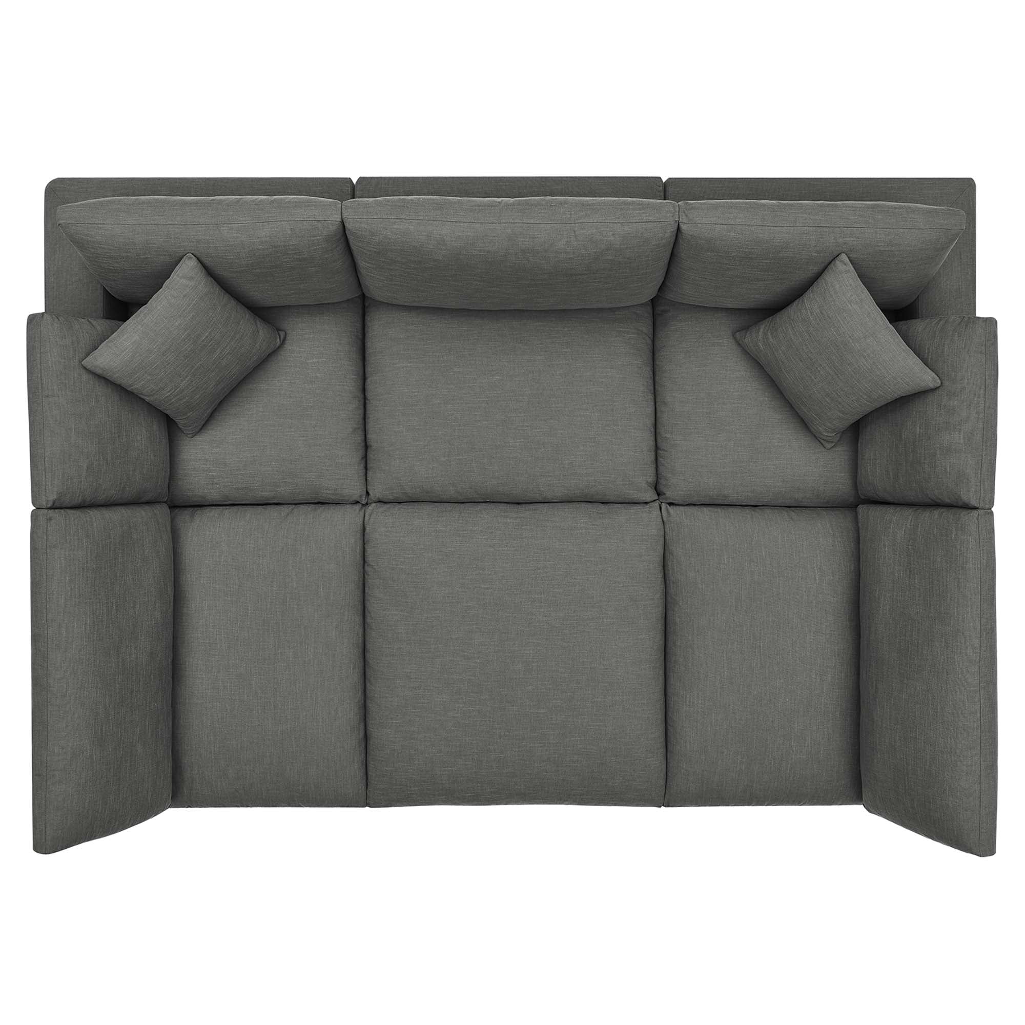 Chaise sans accoudoirs rembourrée en duvet Commix