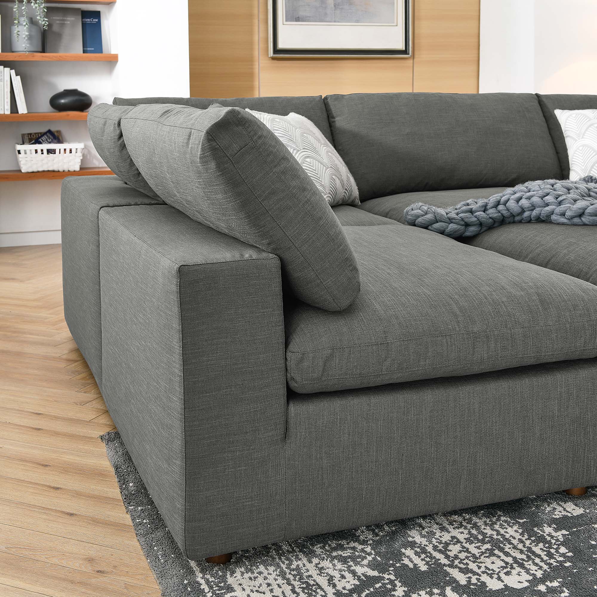 Commix 6-Piece Down Filled Overstuffed Sectional Sofa