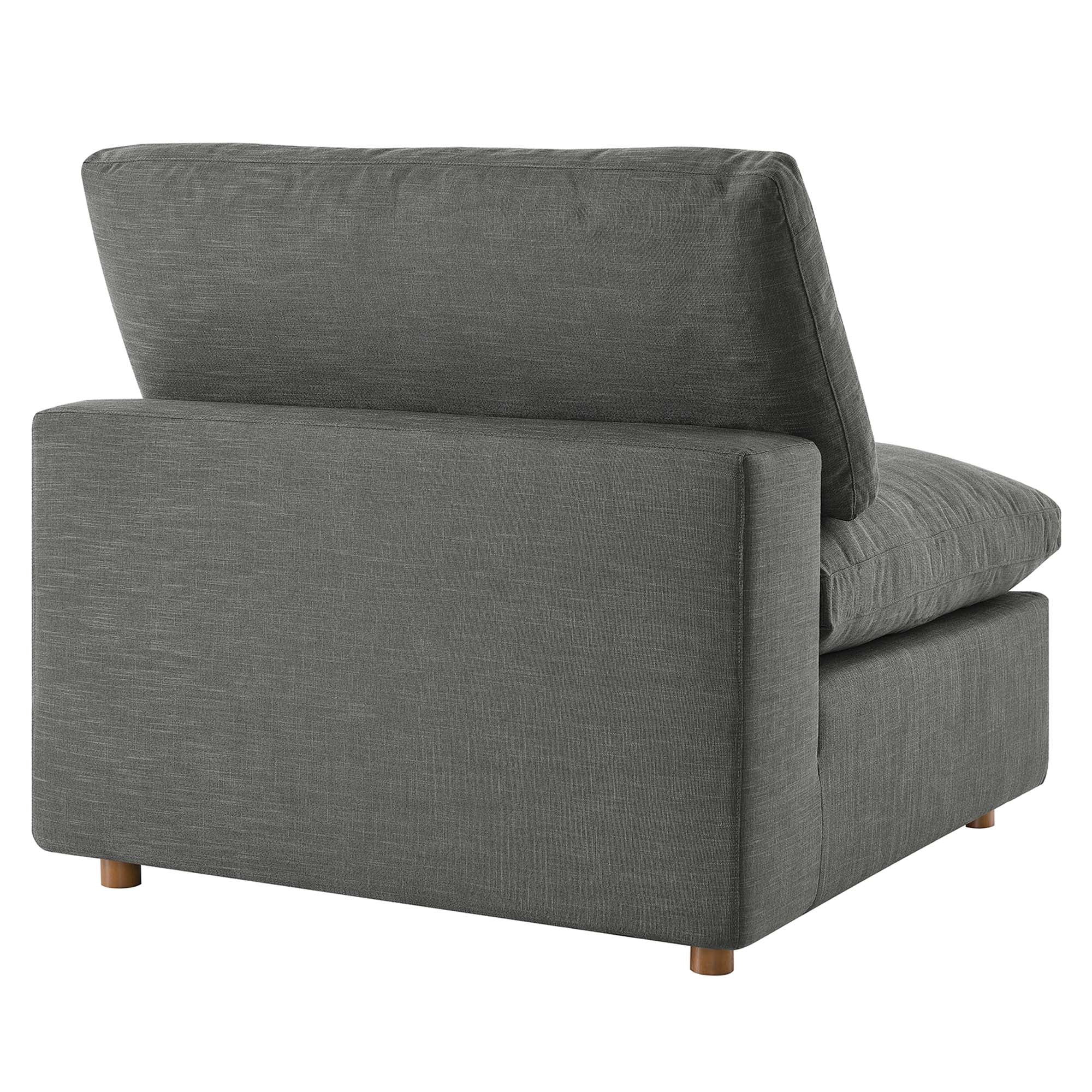 Chaise sans accoudoirs rembourrée en duvet Commix