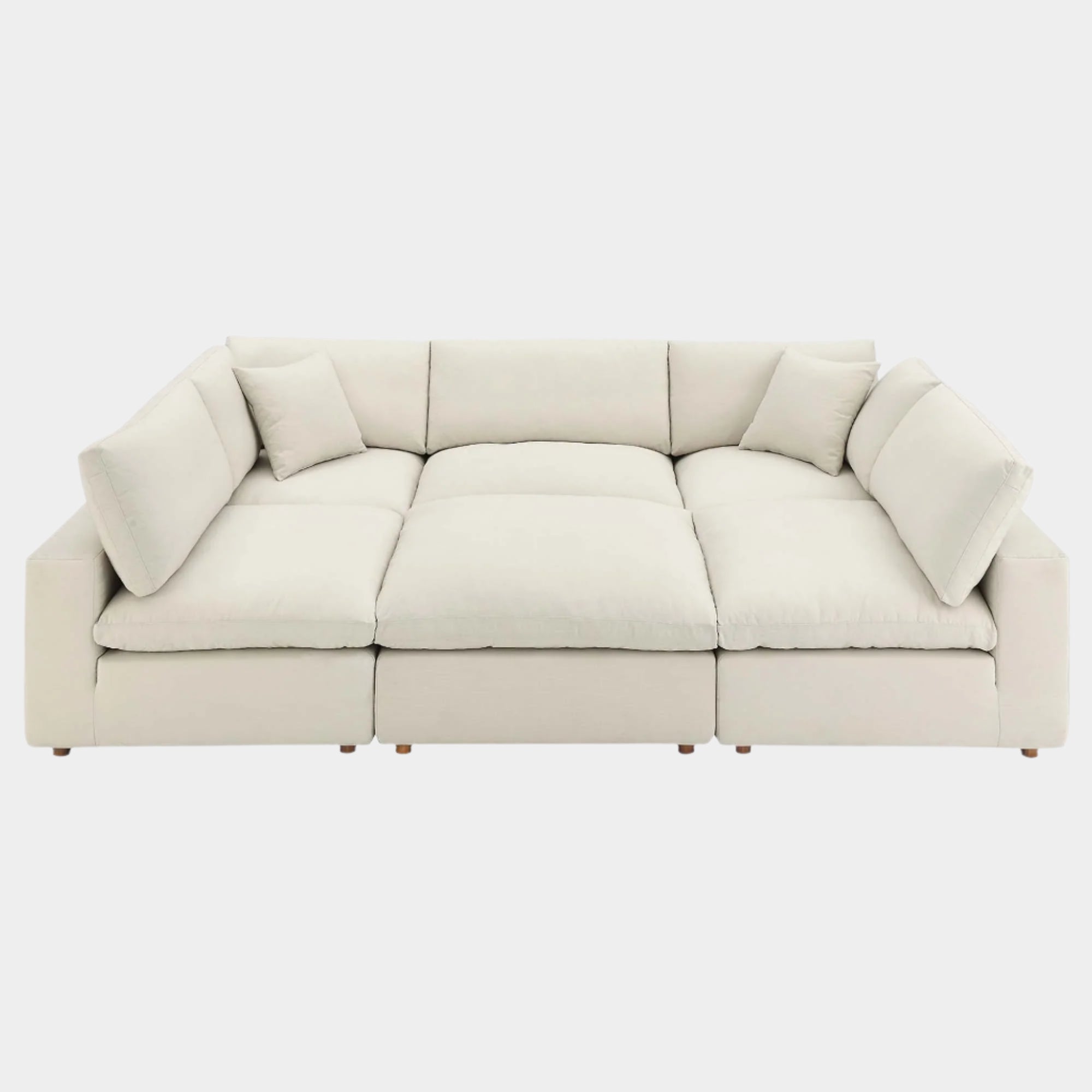 Commix 6-Piece Down Filled Overstuffed Sectional Sofa