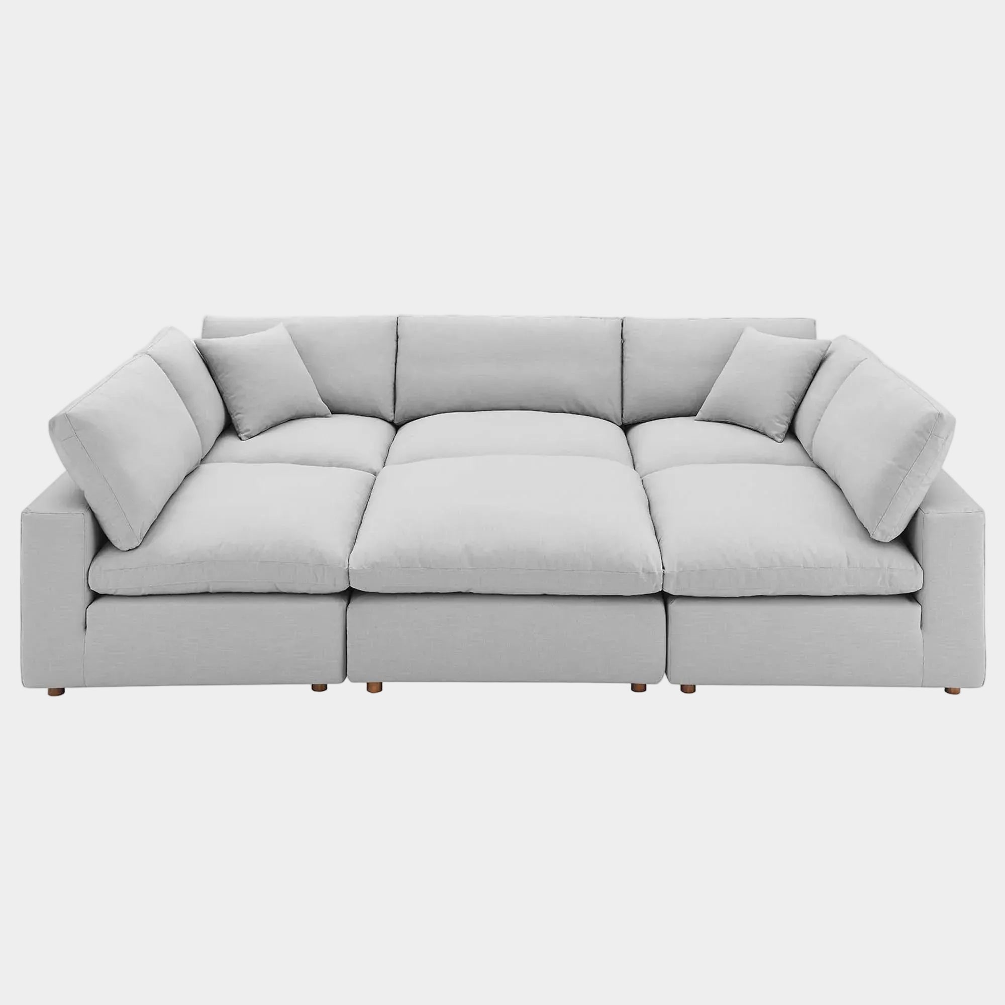 Commix 6-Piece Down Filled Overstuffed Sectional Sofa
