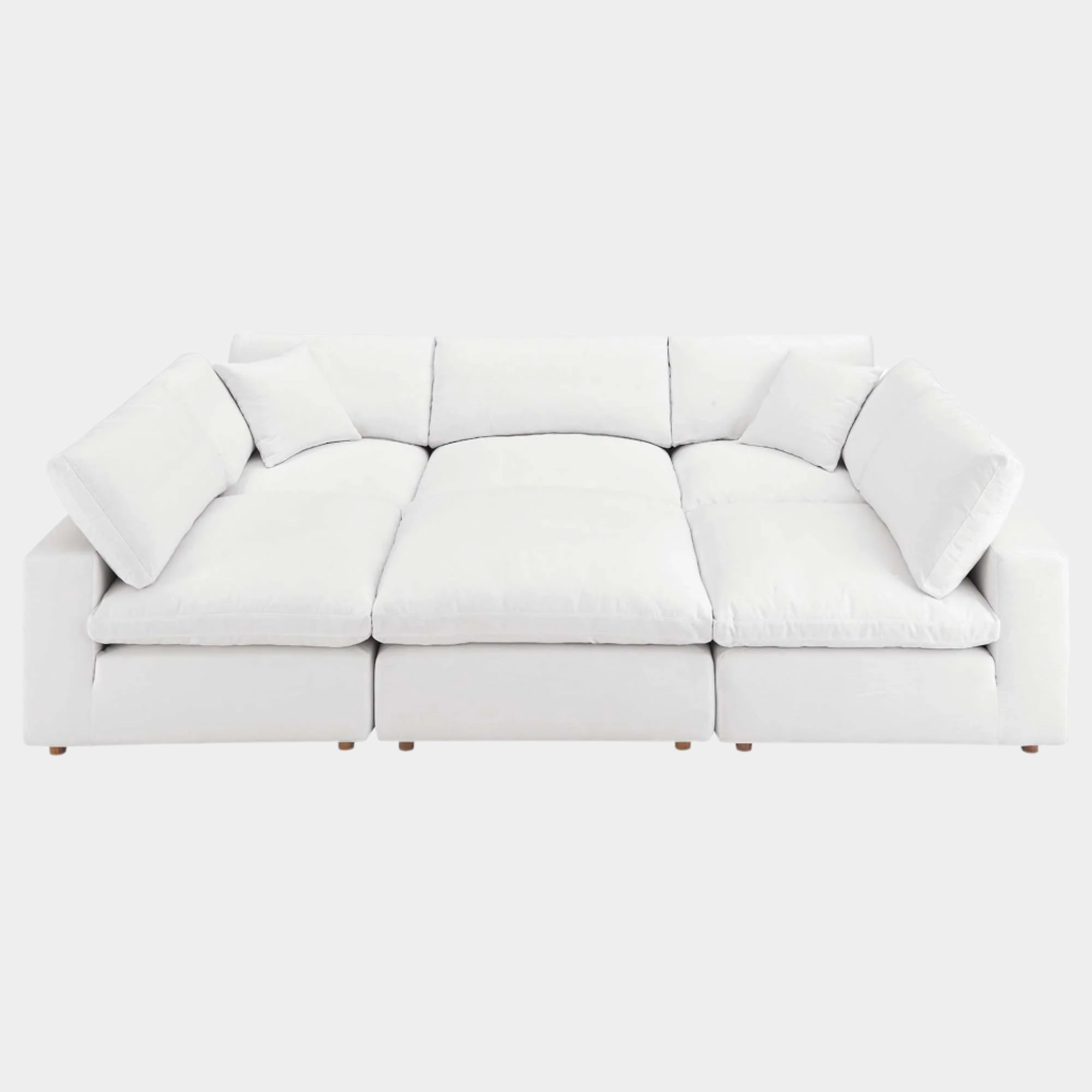 Chaise sans accoudoirs rembourrée en duvet Commix