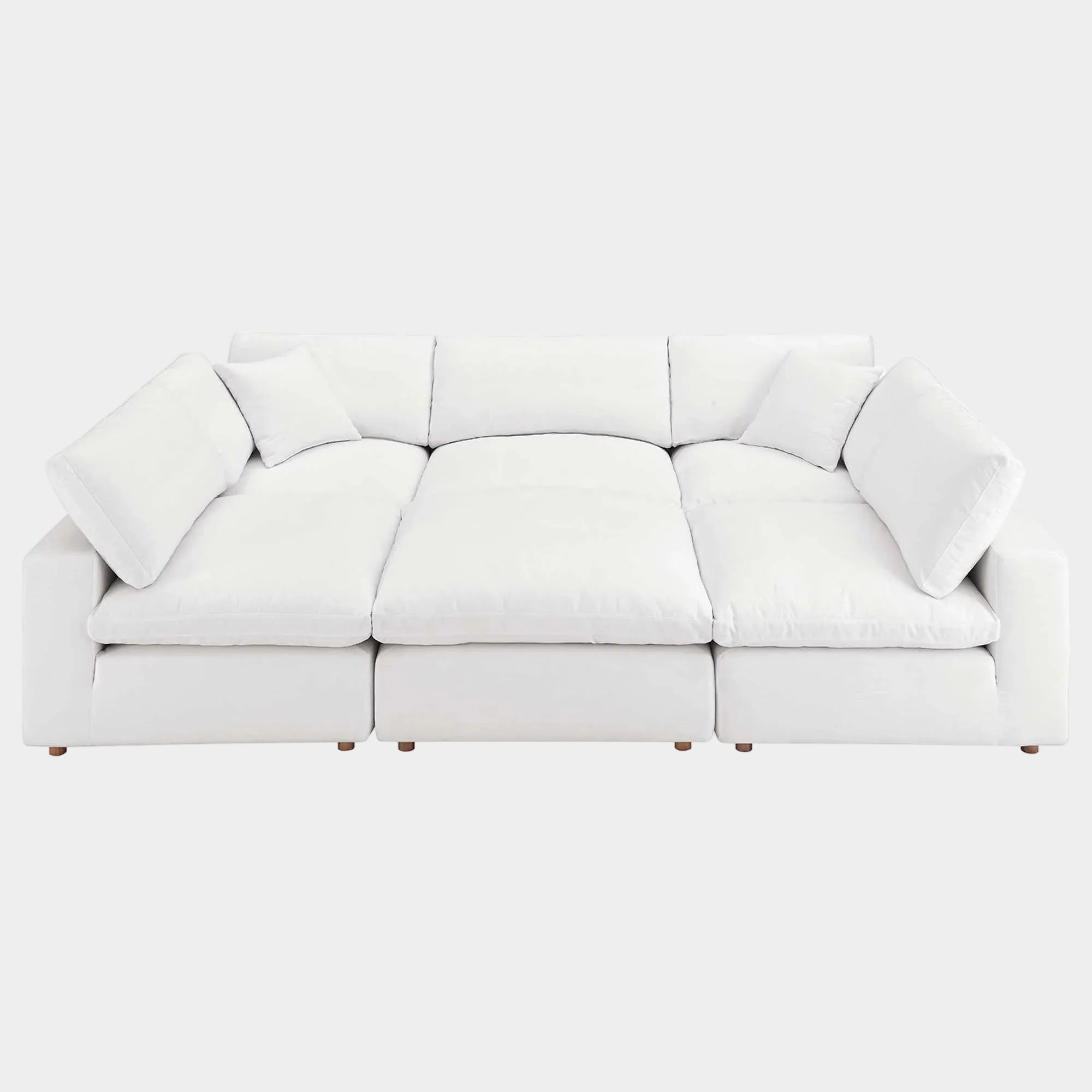 Commix 6-Piece Down Filled Overstuffed Sectional Sofa