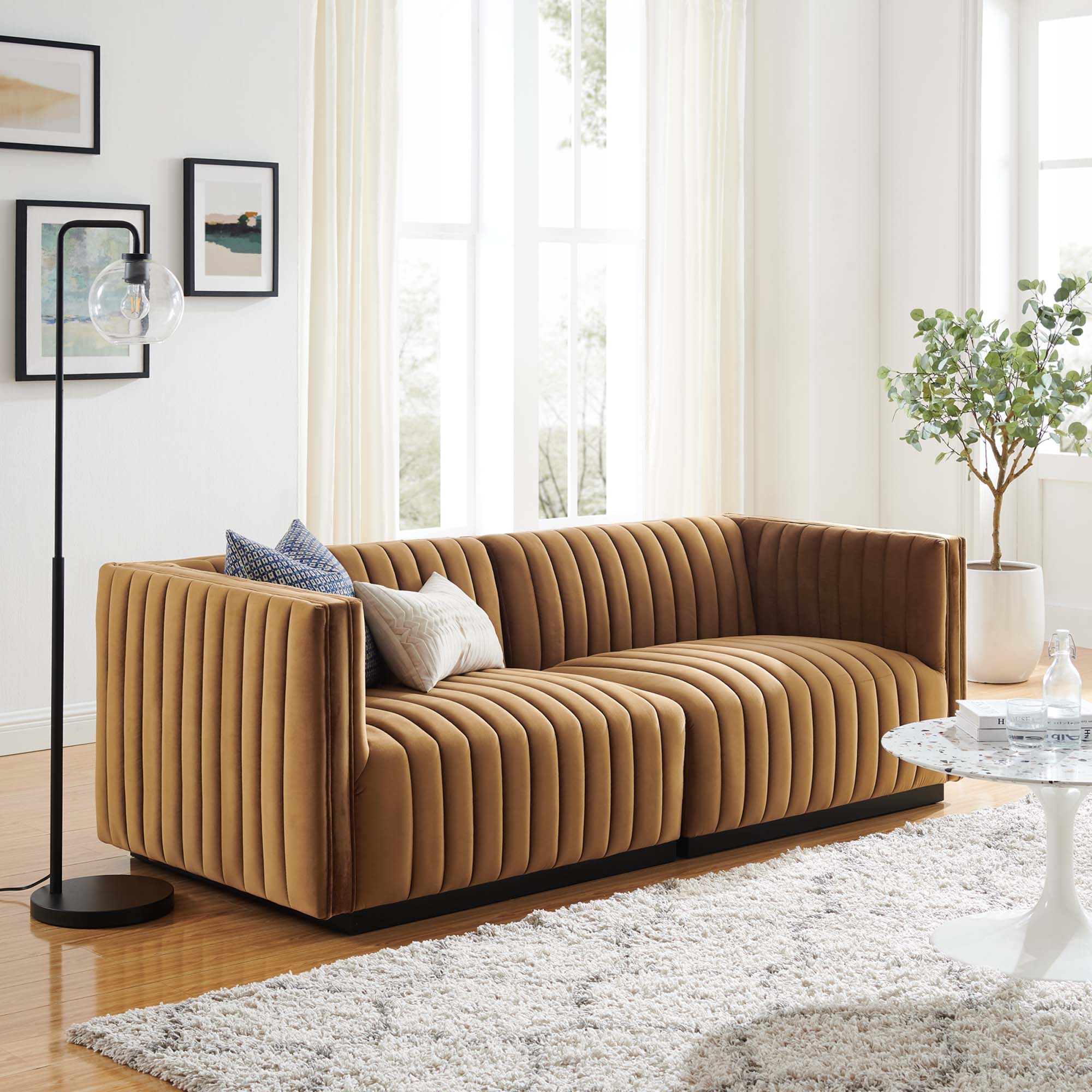 Chaise sans accoudoirs rembourrée en duvet Commix