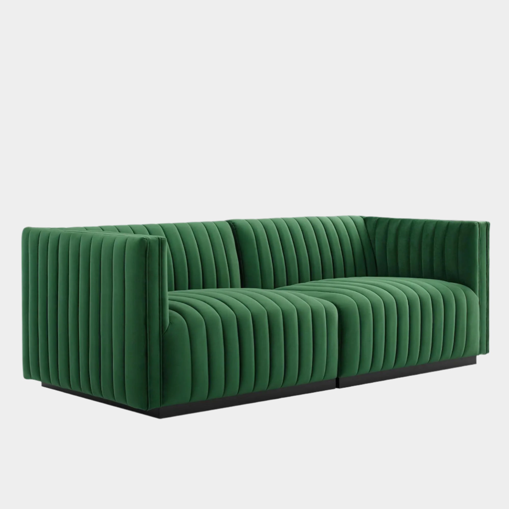 Conjure Channel Tufted Performance Velvet Loveseat