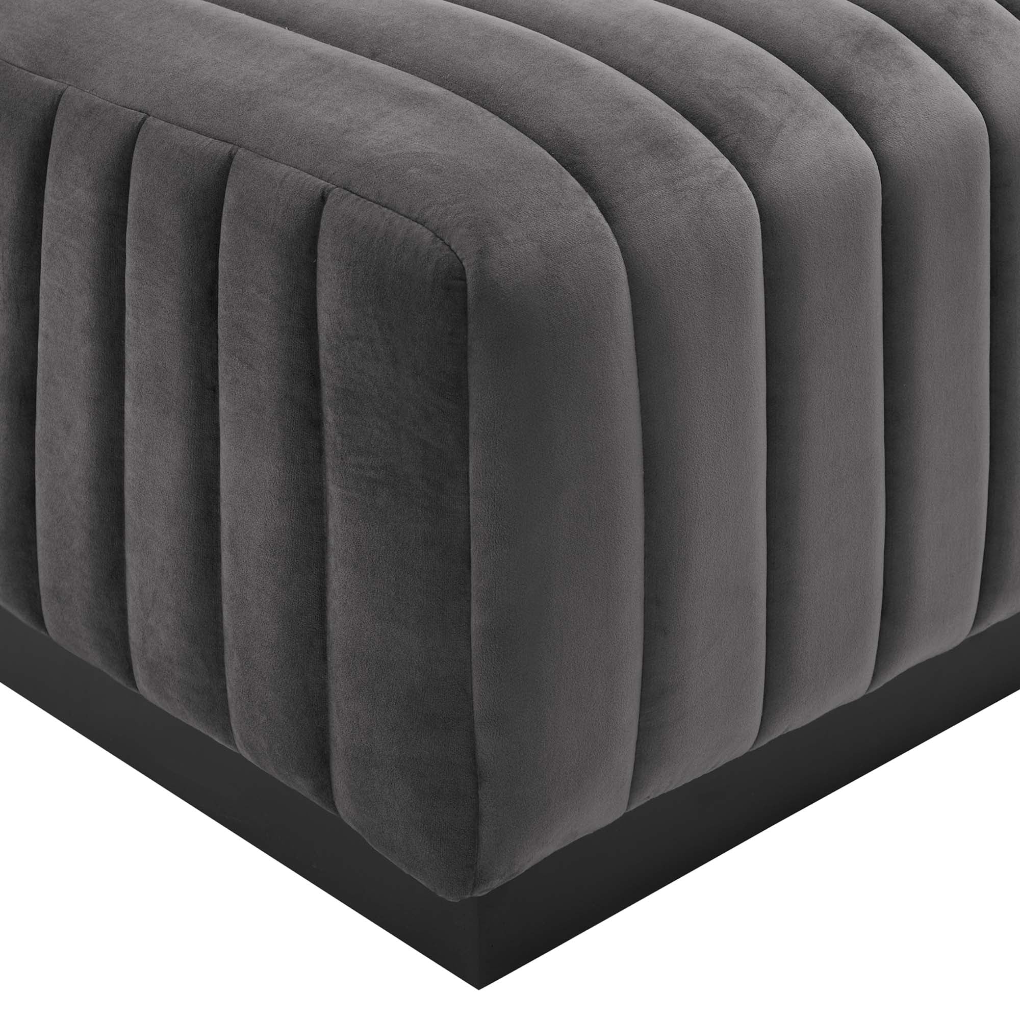 Conjure Channel Tufted Performance Velvet 4-Piece Sectional