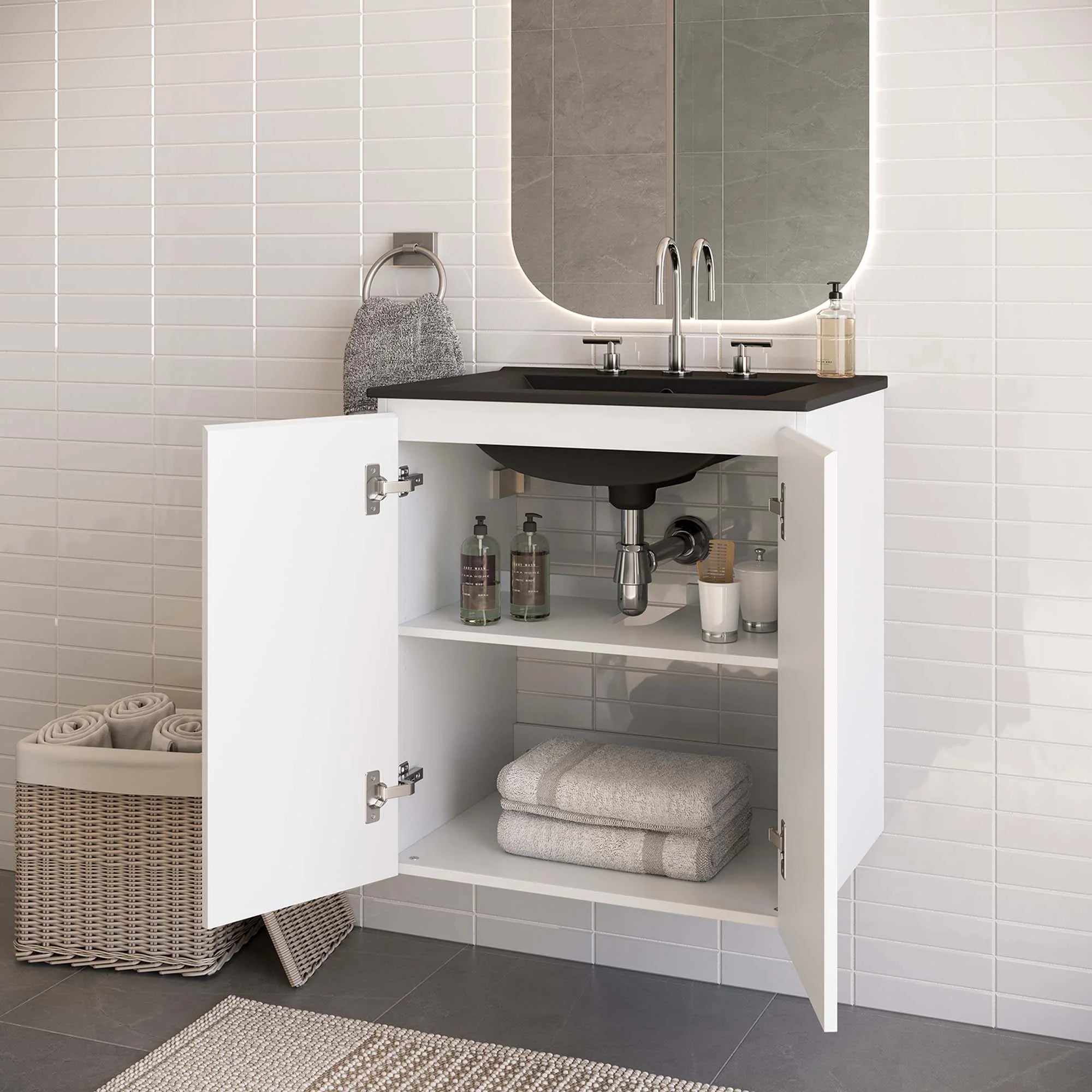 Bryn Wall-Mount Bathroom Vanity Basin Included