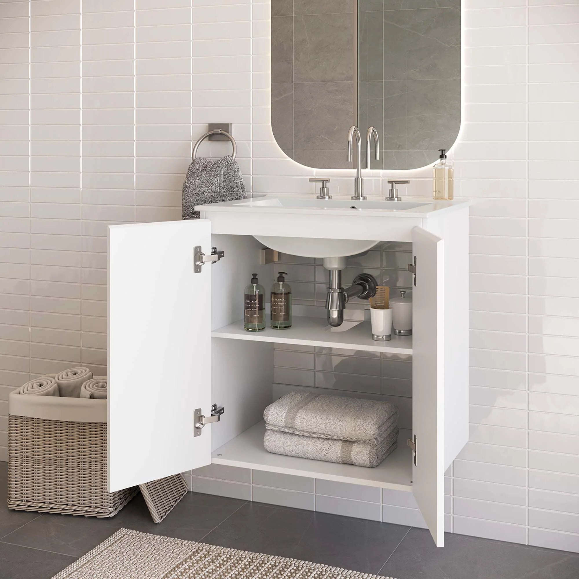 Bryn Wall-Mount Bathroom Vanity Basin Included