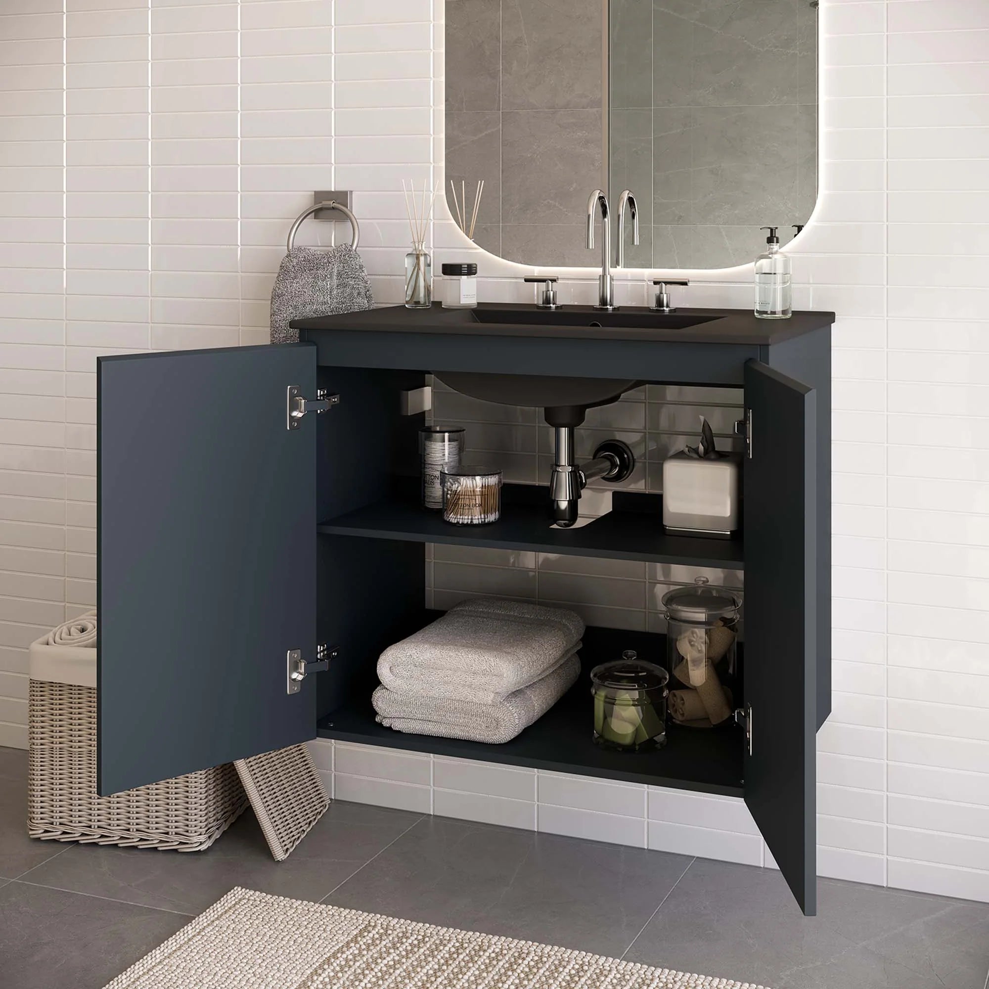 Bryn Wall-Mount Bathroom Vanity Basin Included