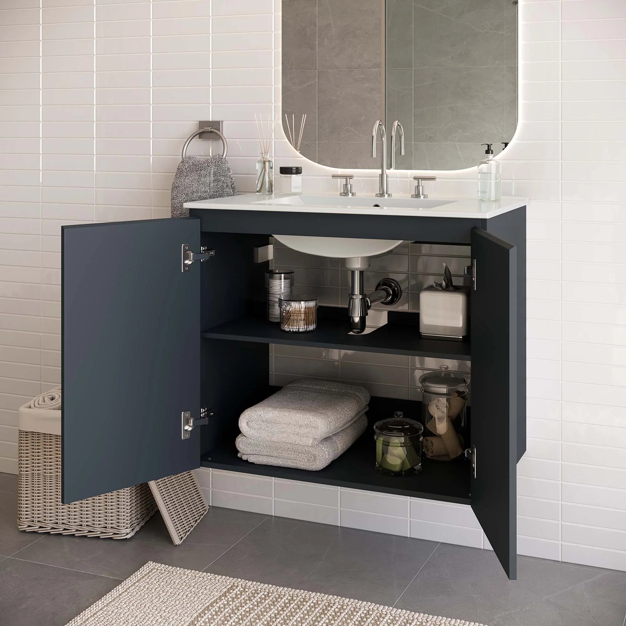 Bryn Wall-Mount Bathroom Vanity Basin Included