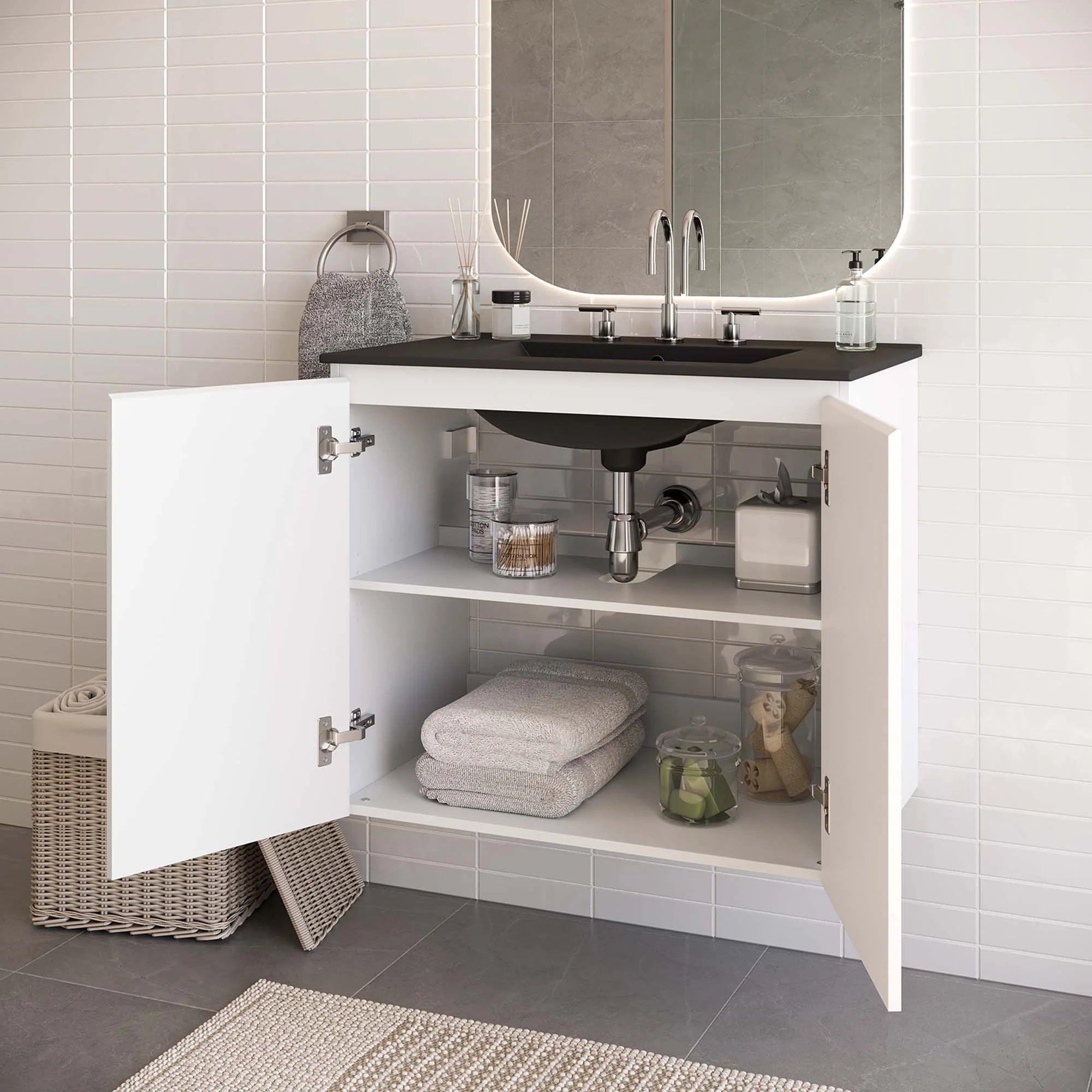 Bryn Wall-Mount Bathroom Vanity Basin Included