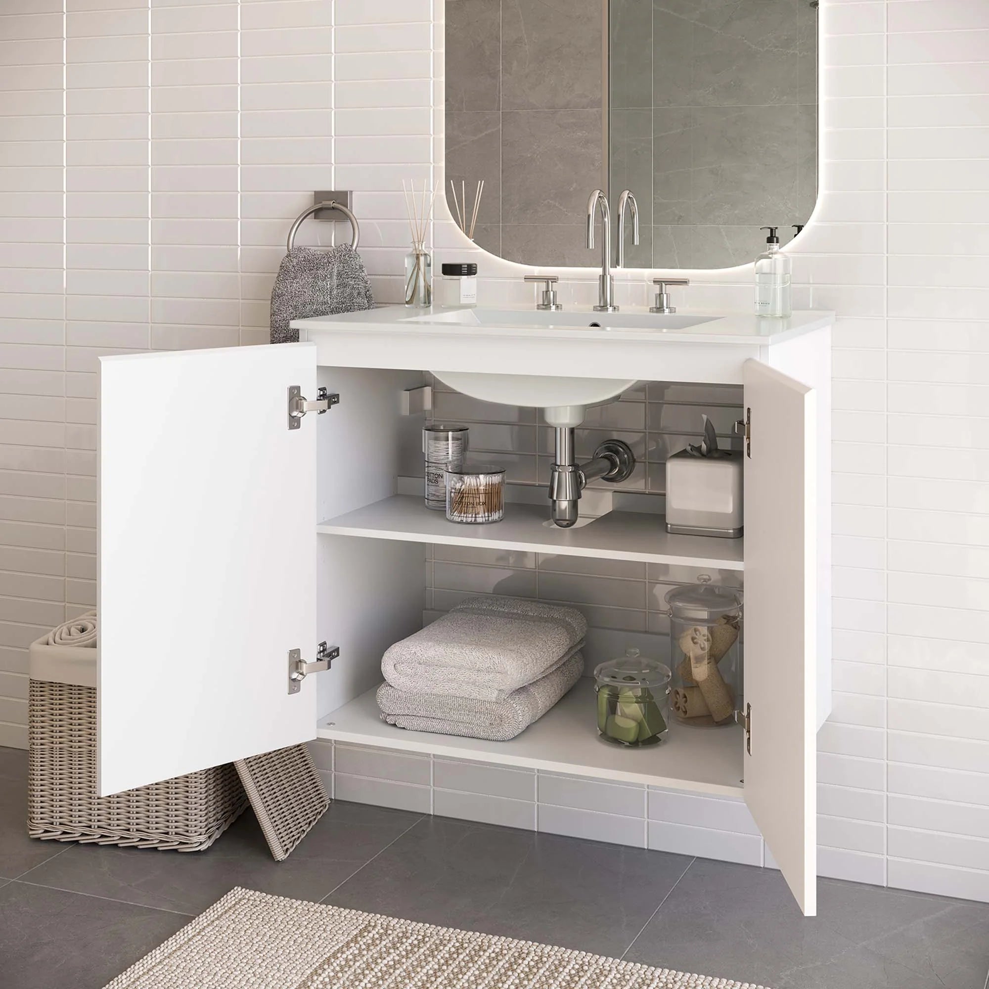 Bryn Wall-Mount Bathroom Vanity Basin Included