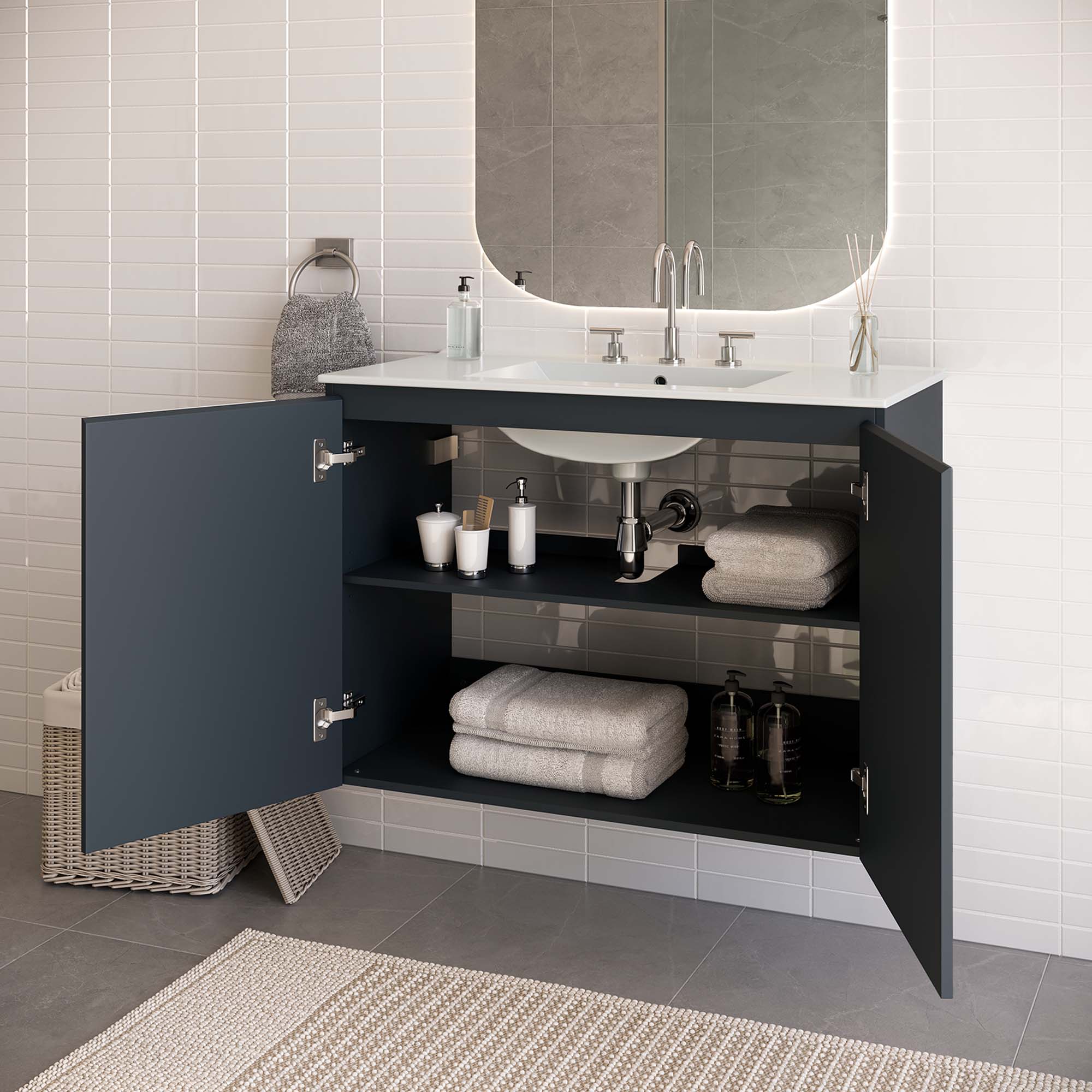 Bryn Wall-Mount Bathroom Vanity Basin Included