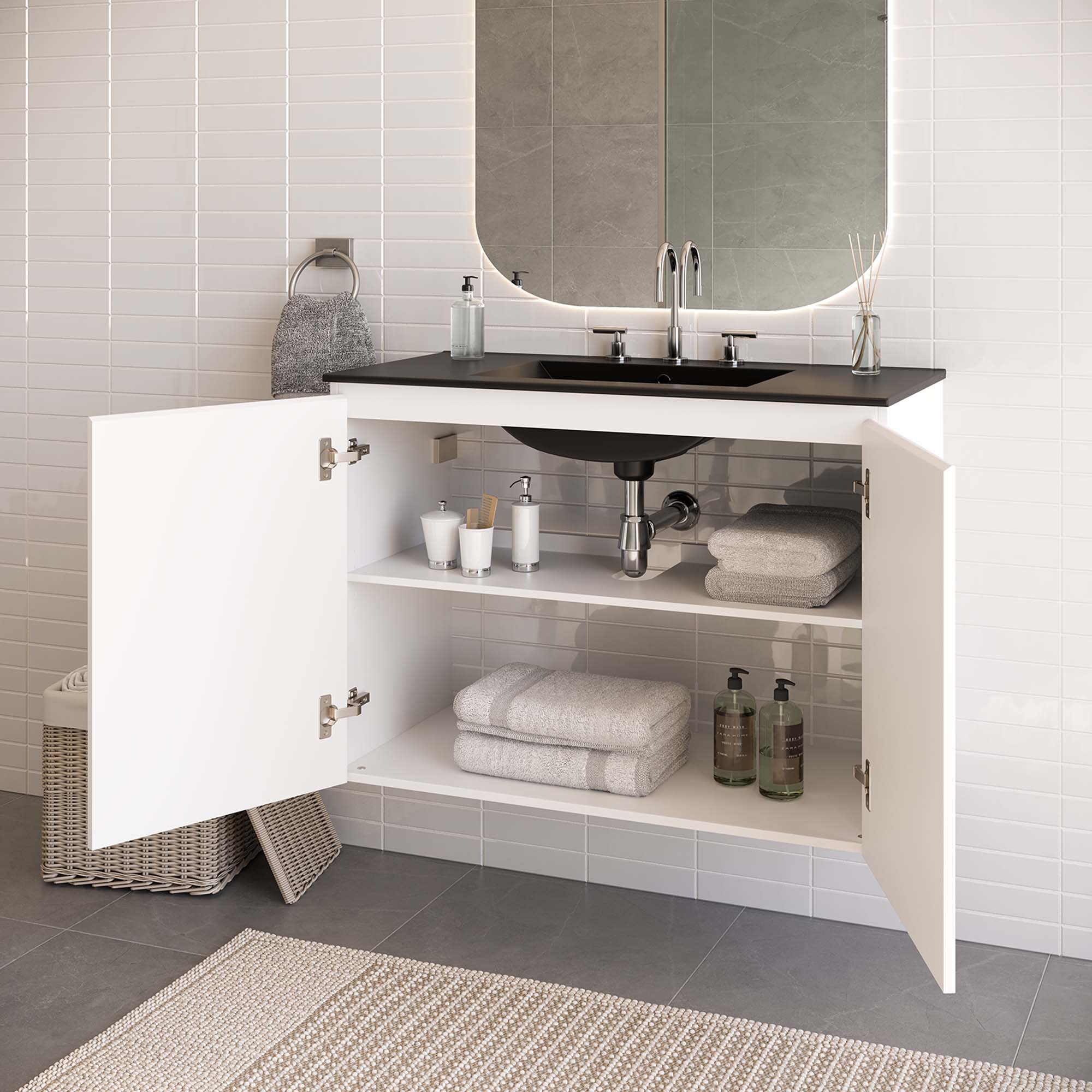 Bryn Wall-Mount Bathroom Vanity Basin Included