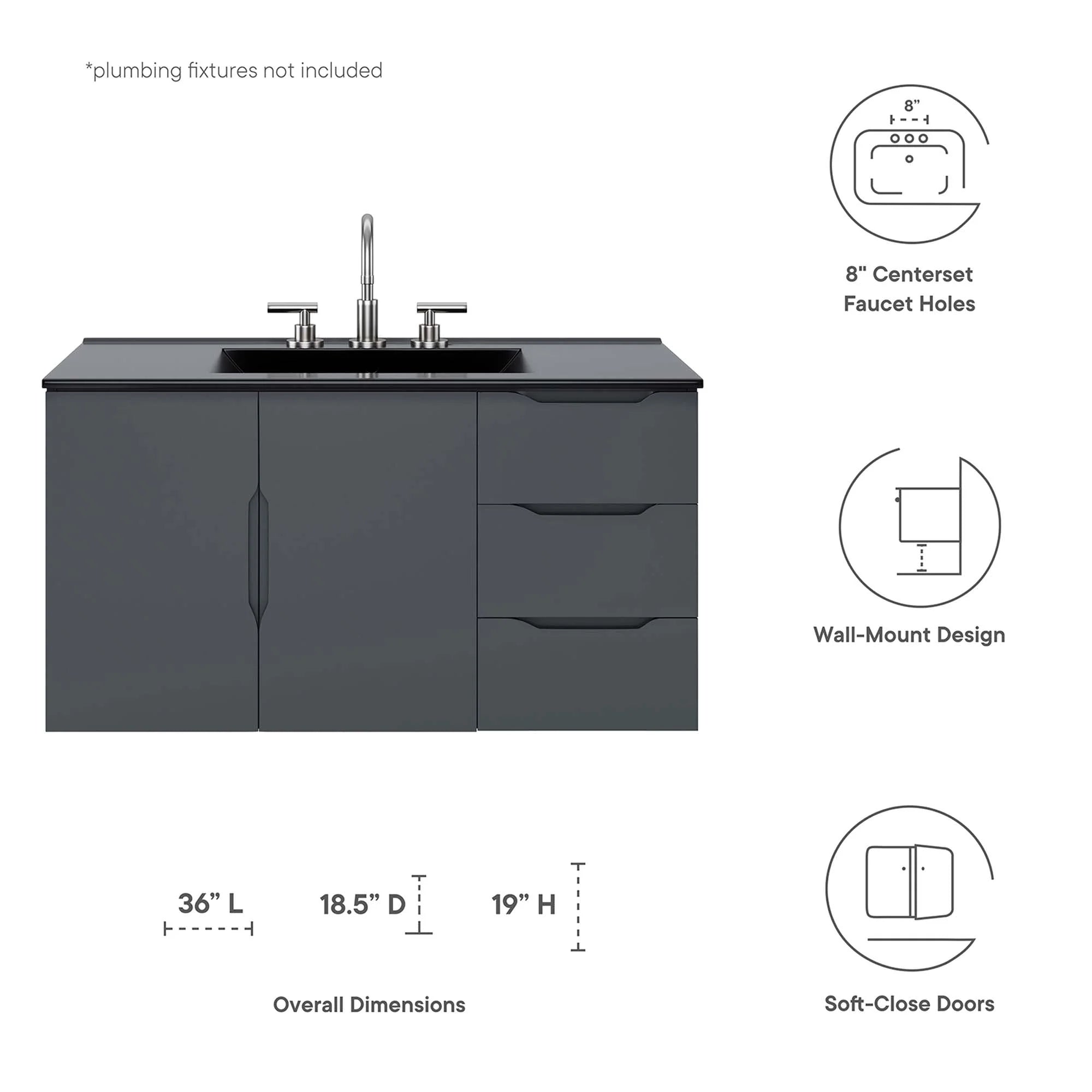 Vitality Bathroom Vanity Basin Included