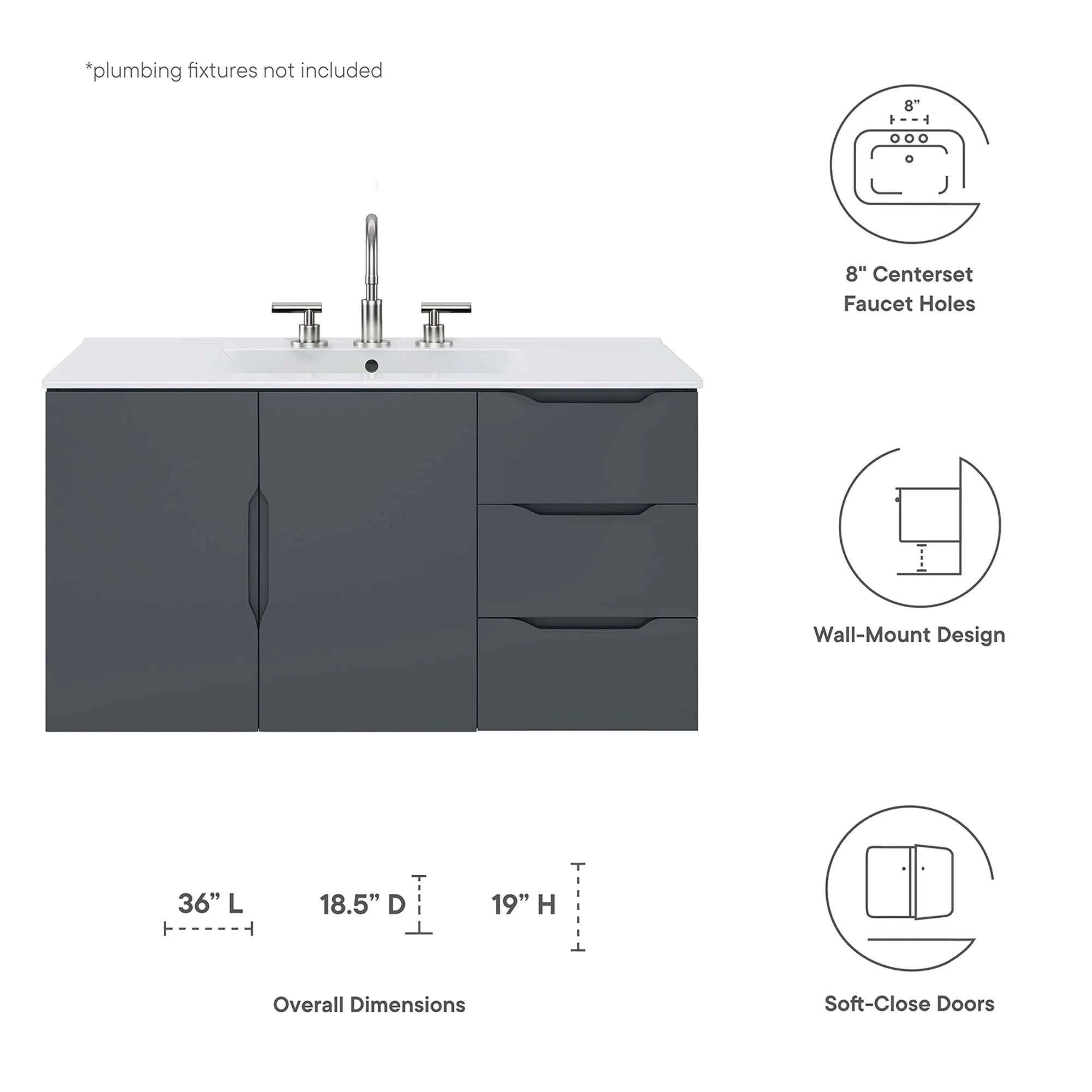 Vitality Bathroom Vanity Basin Included