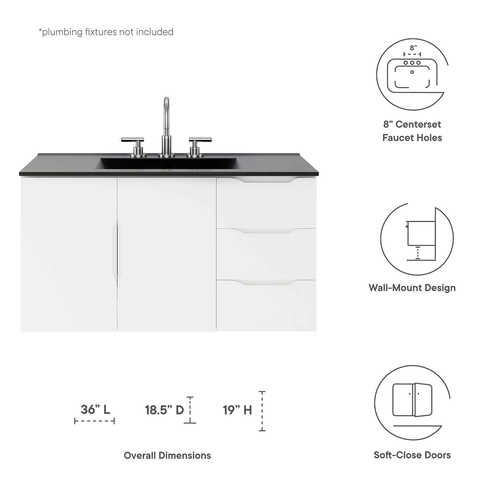 Vitality Bathroom Vanity Basin Included