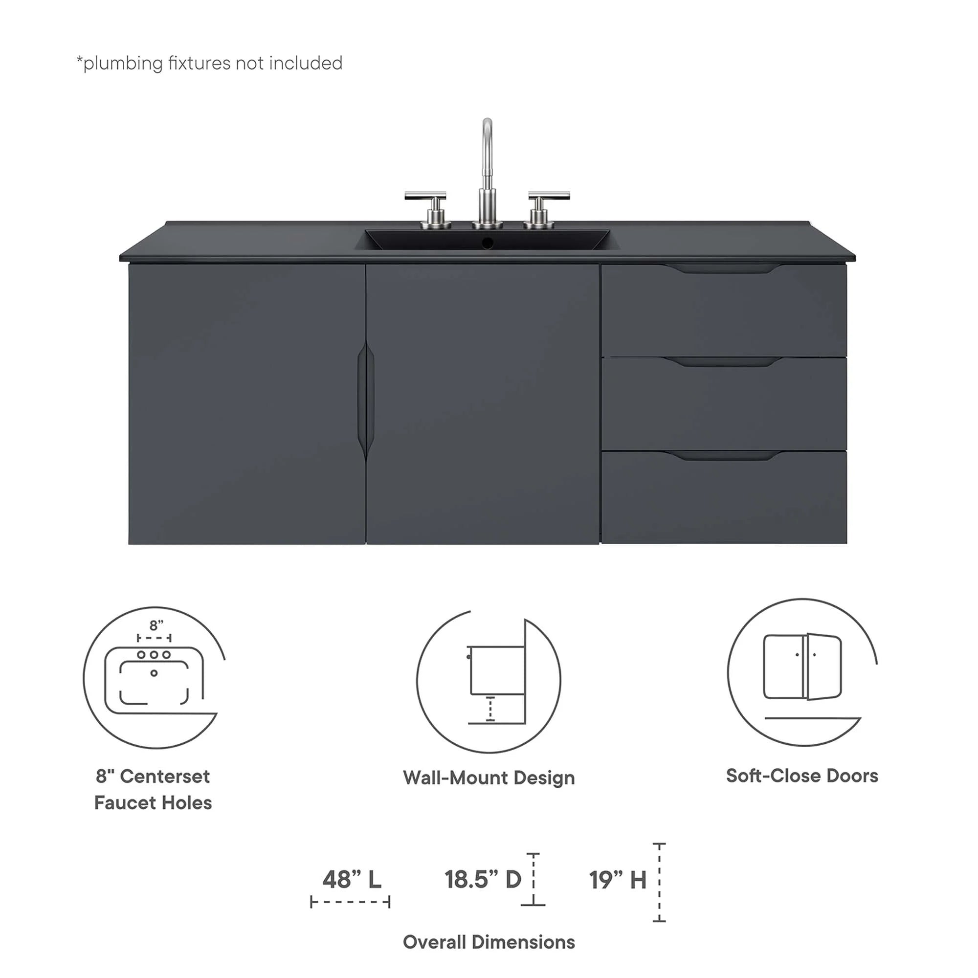 Vitality Bathroom Vanity Basin Included