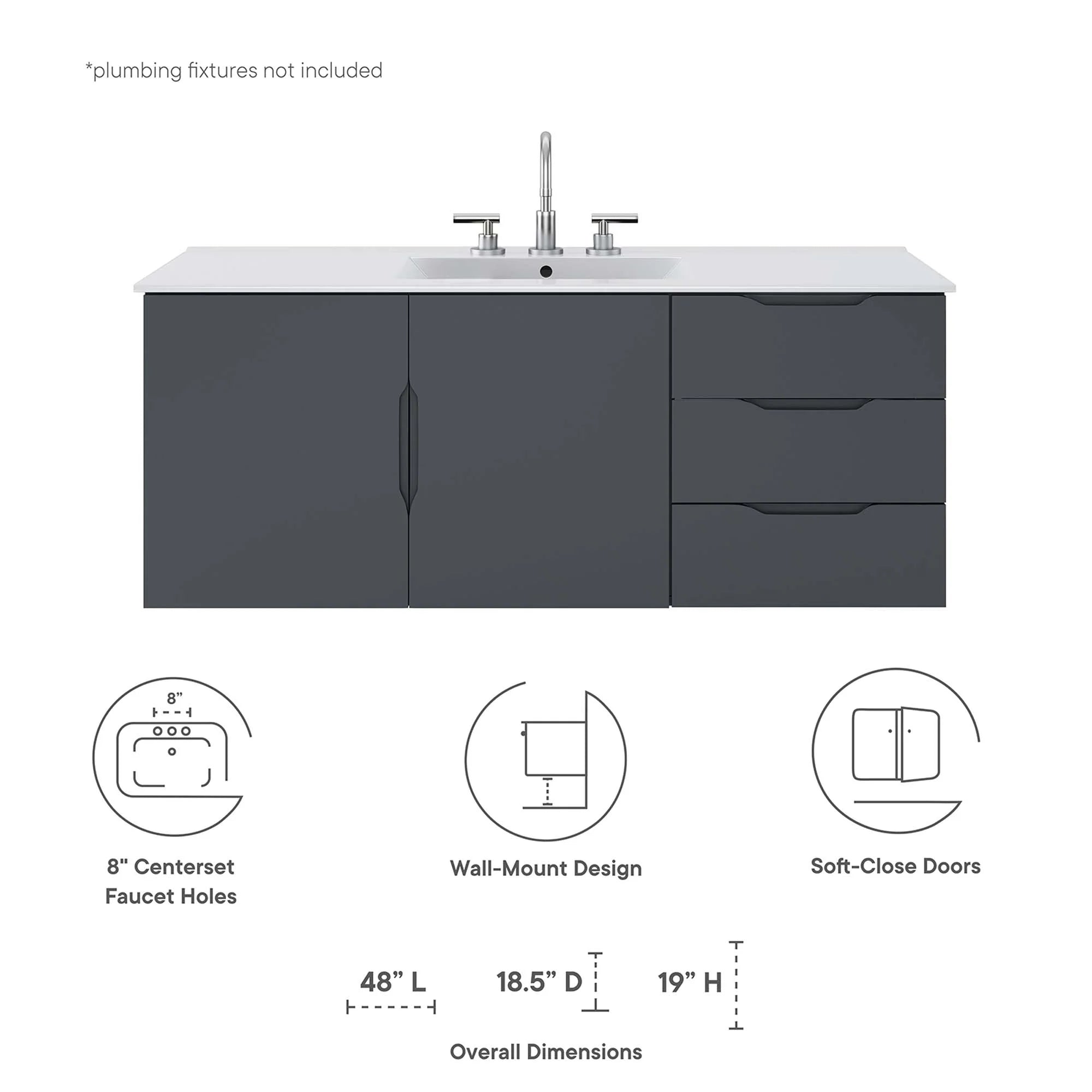 Vitality Bathroom Vanity Basin Included