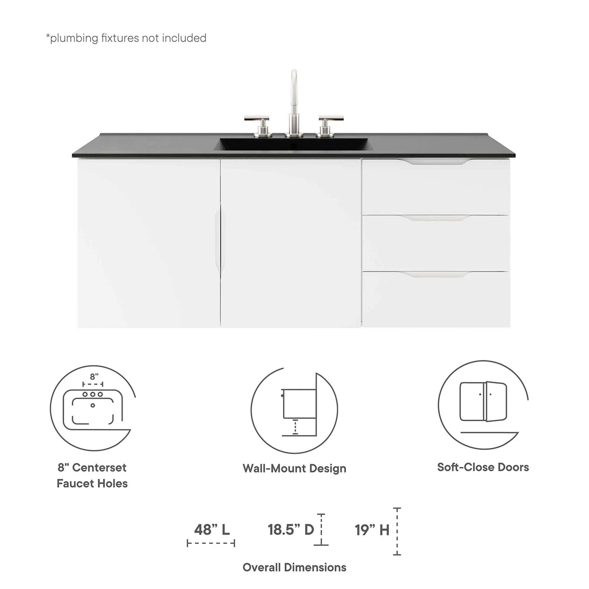 Vitality Bathroom Vanity Basin Included