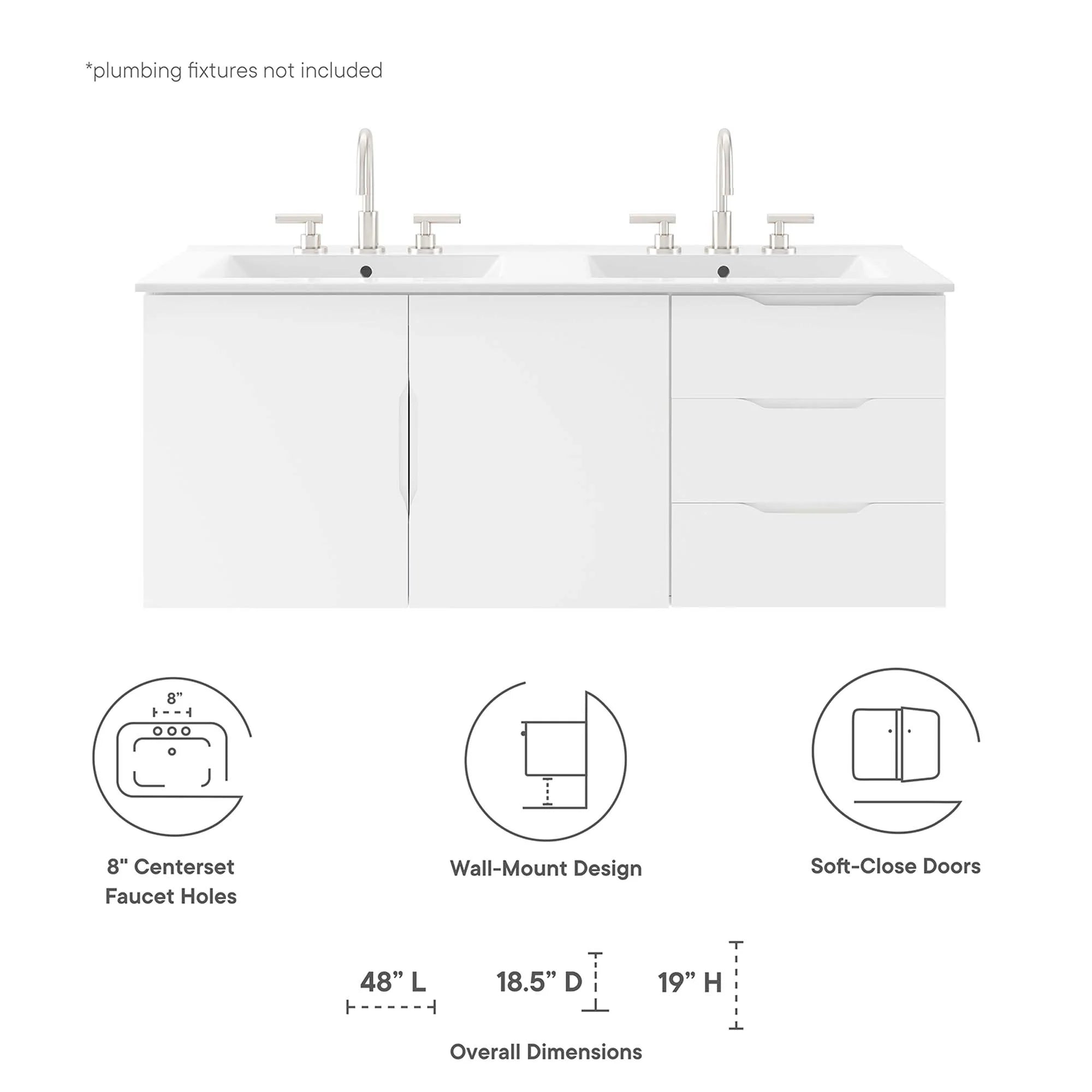 Vitality Bathroom Vanity Basin Included